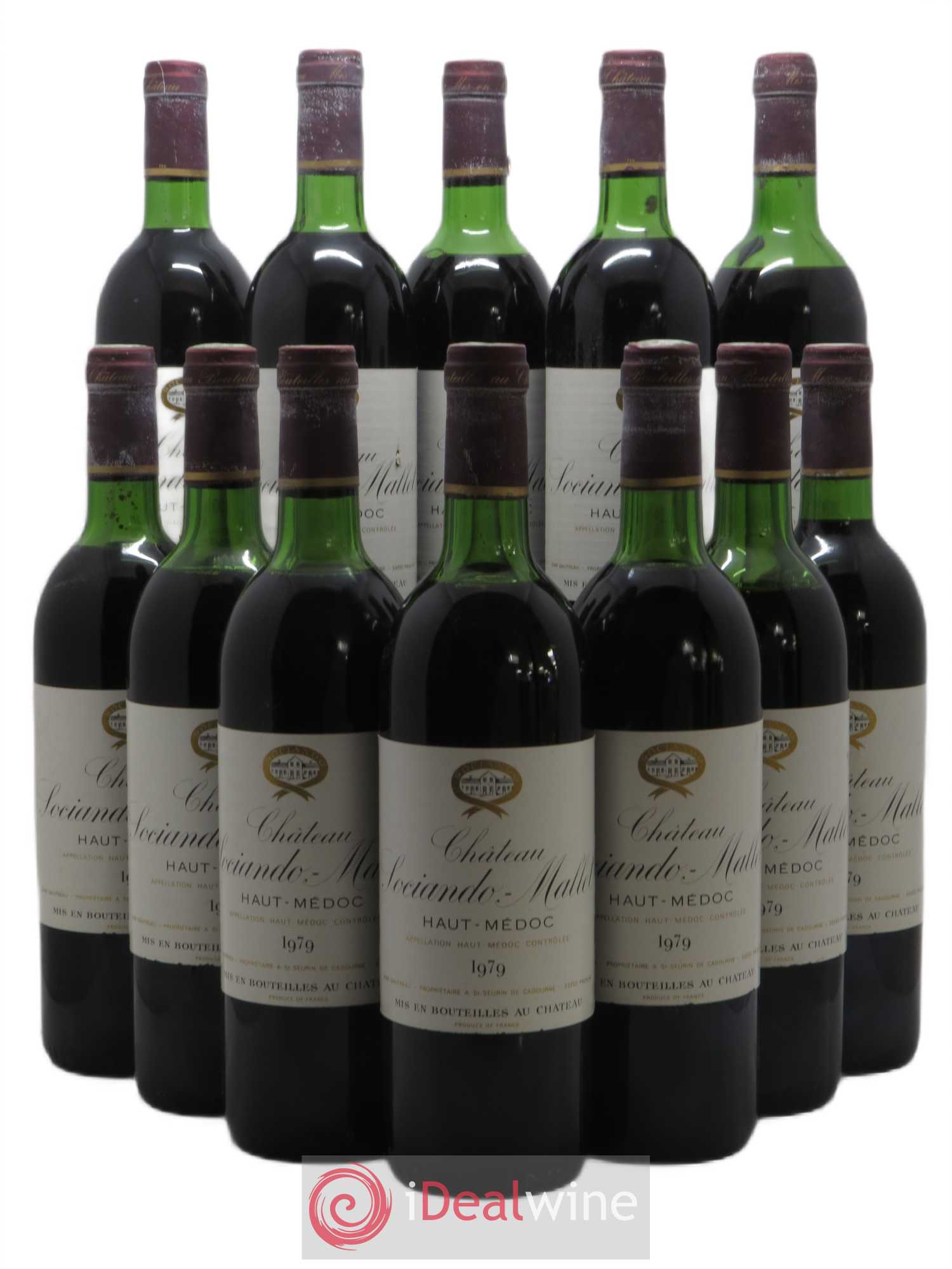 Château Sociando Mallet 1979 - Lot de 12 bouteilles - 0