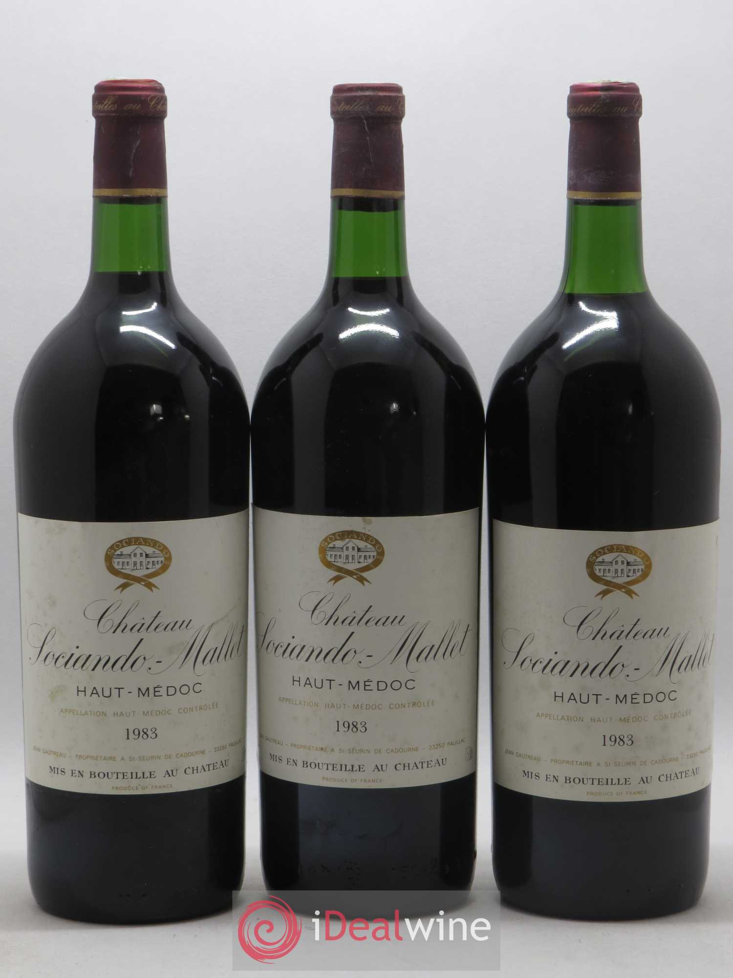 Château Sociando Mallet 1983 - Lot de 6 magnums - 2