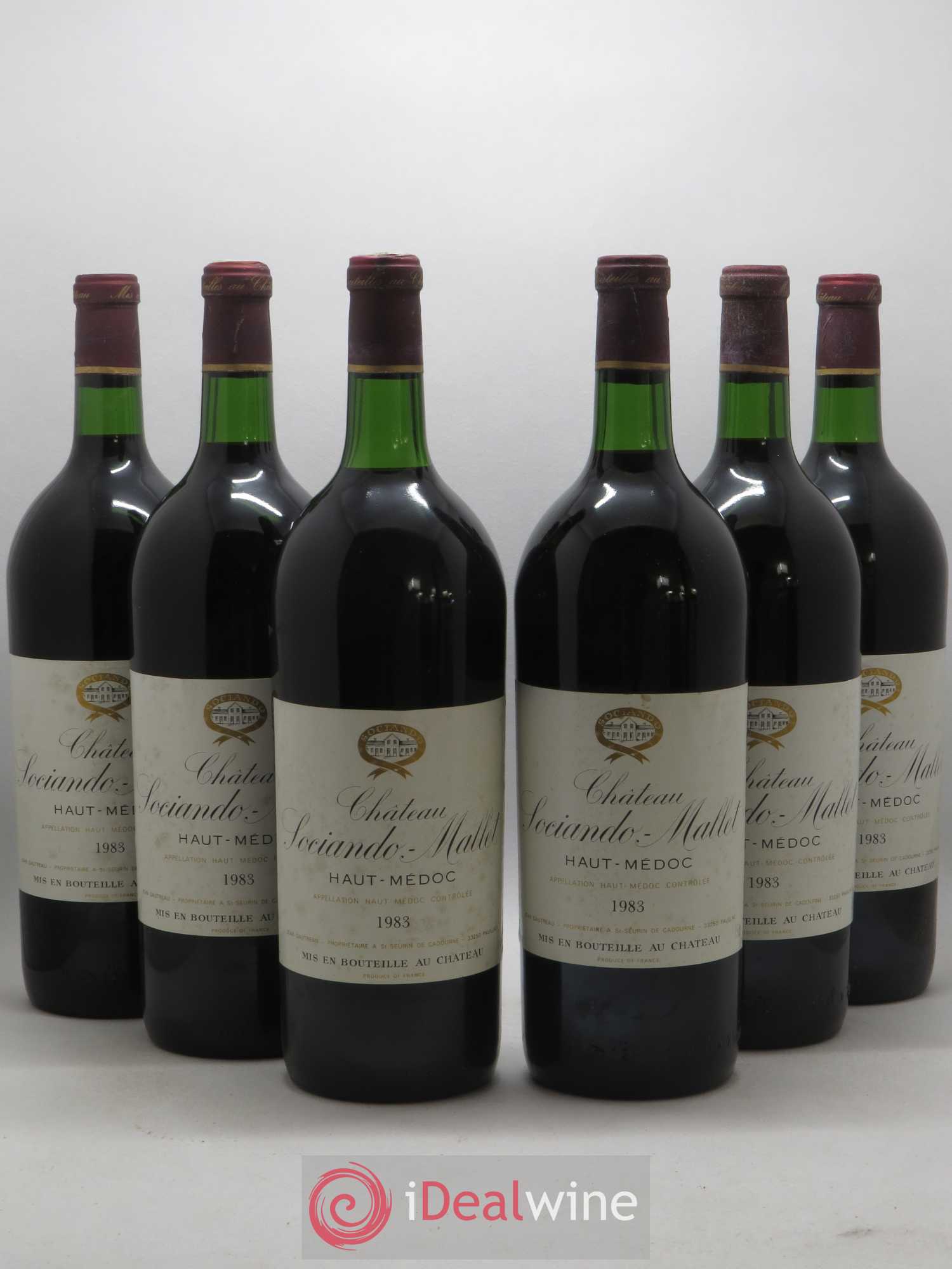 Château Sociando Mallet 1983 - Lot de 6 magnums - 0