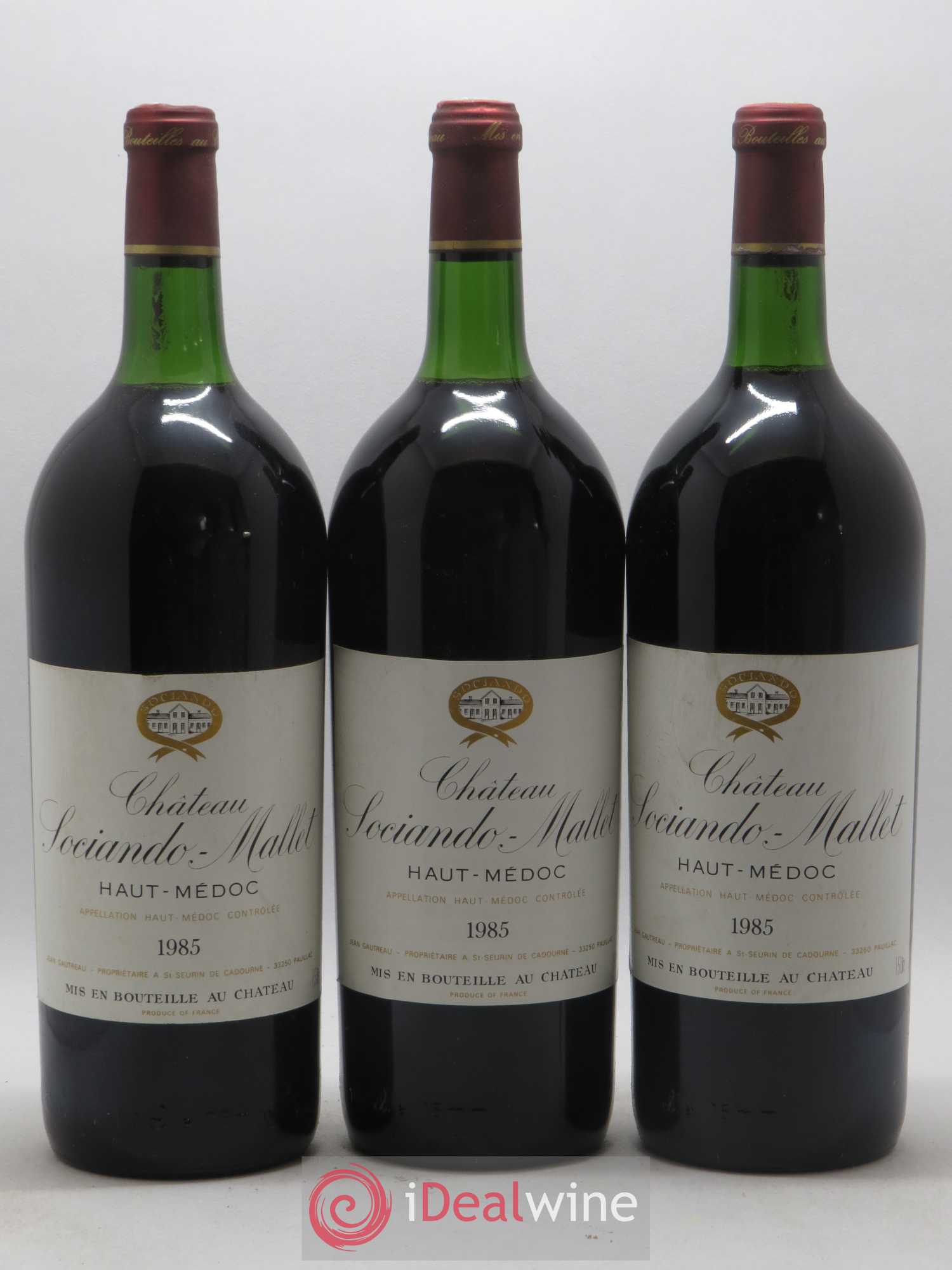 Château Sociando Mallet 1985 - Lot de 6 magnums - 2