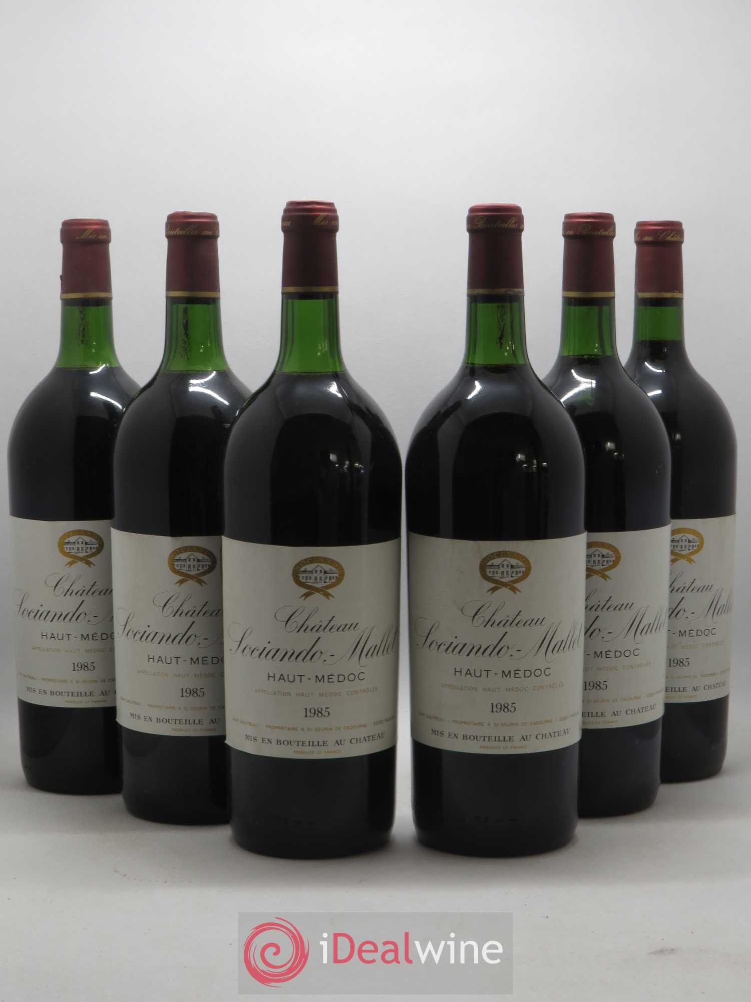 Château Sociando Mallet 1985 - Lot de 6 magnums - 0