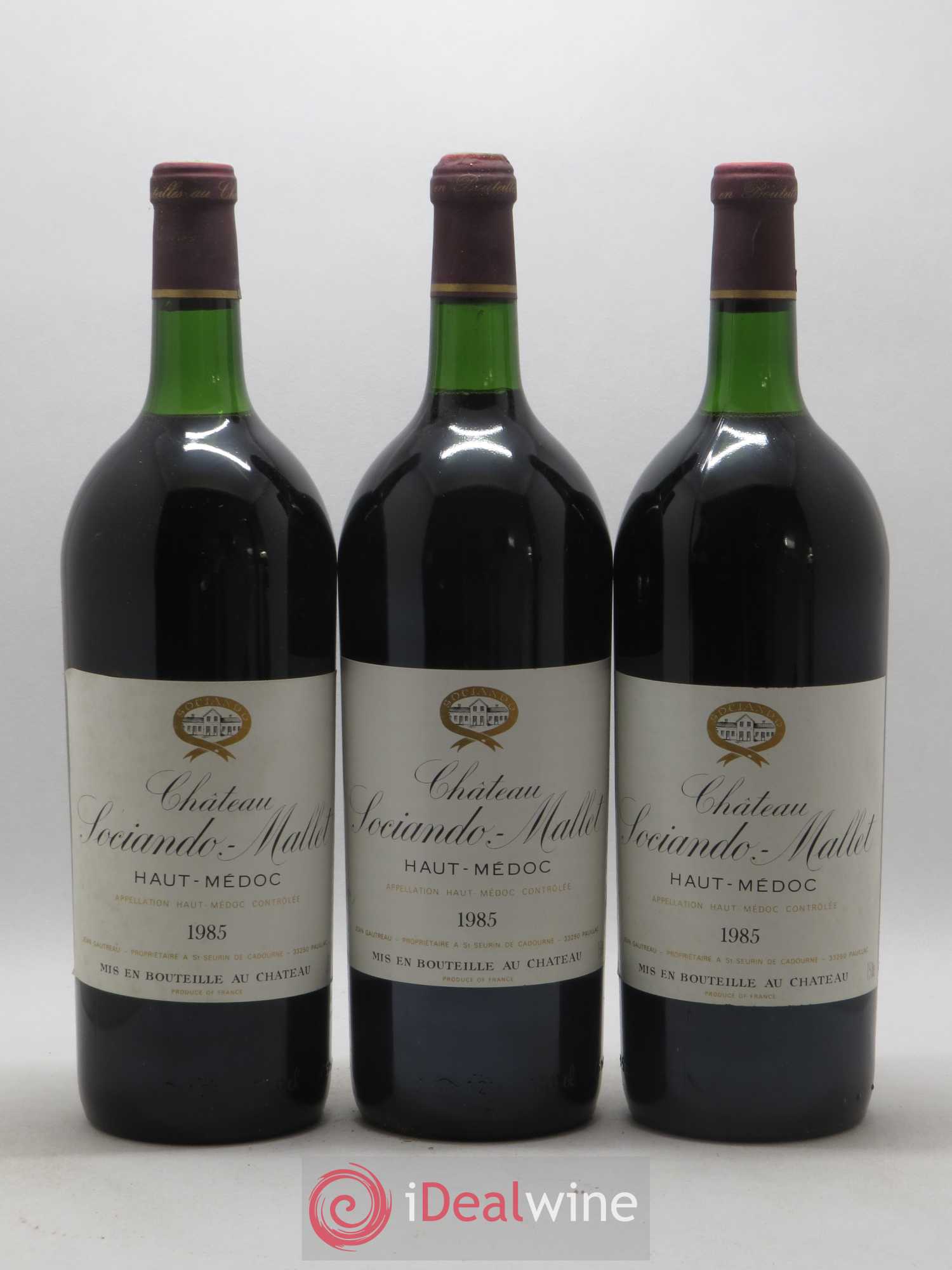 Château Sociando Mallet 1985 - Lot de 6 magnums - 1
