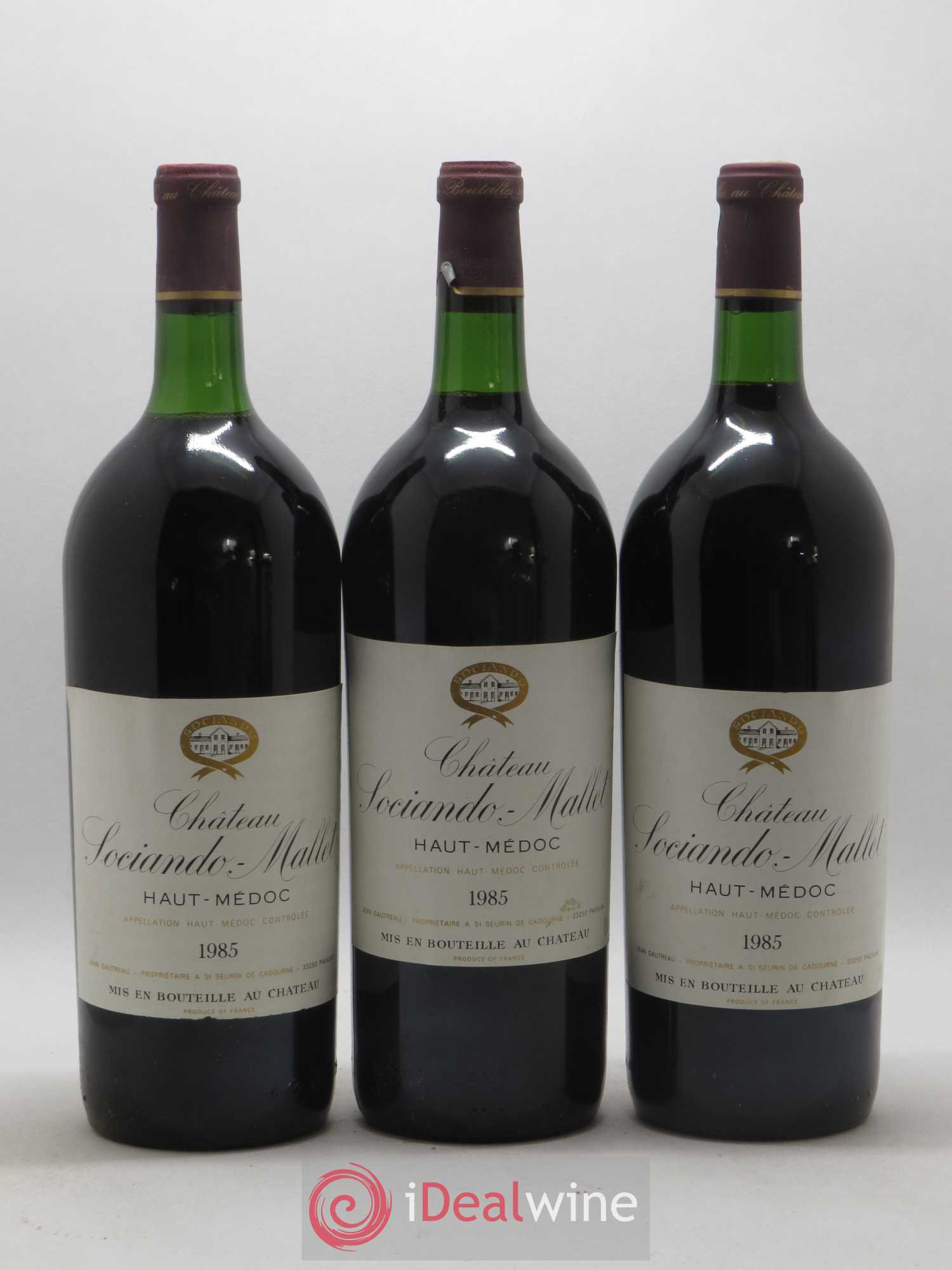 Château Sociando Mallet 1985 - Lot de 6 magnums - 2
