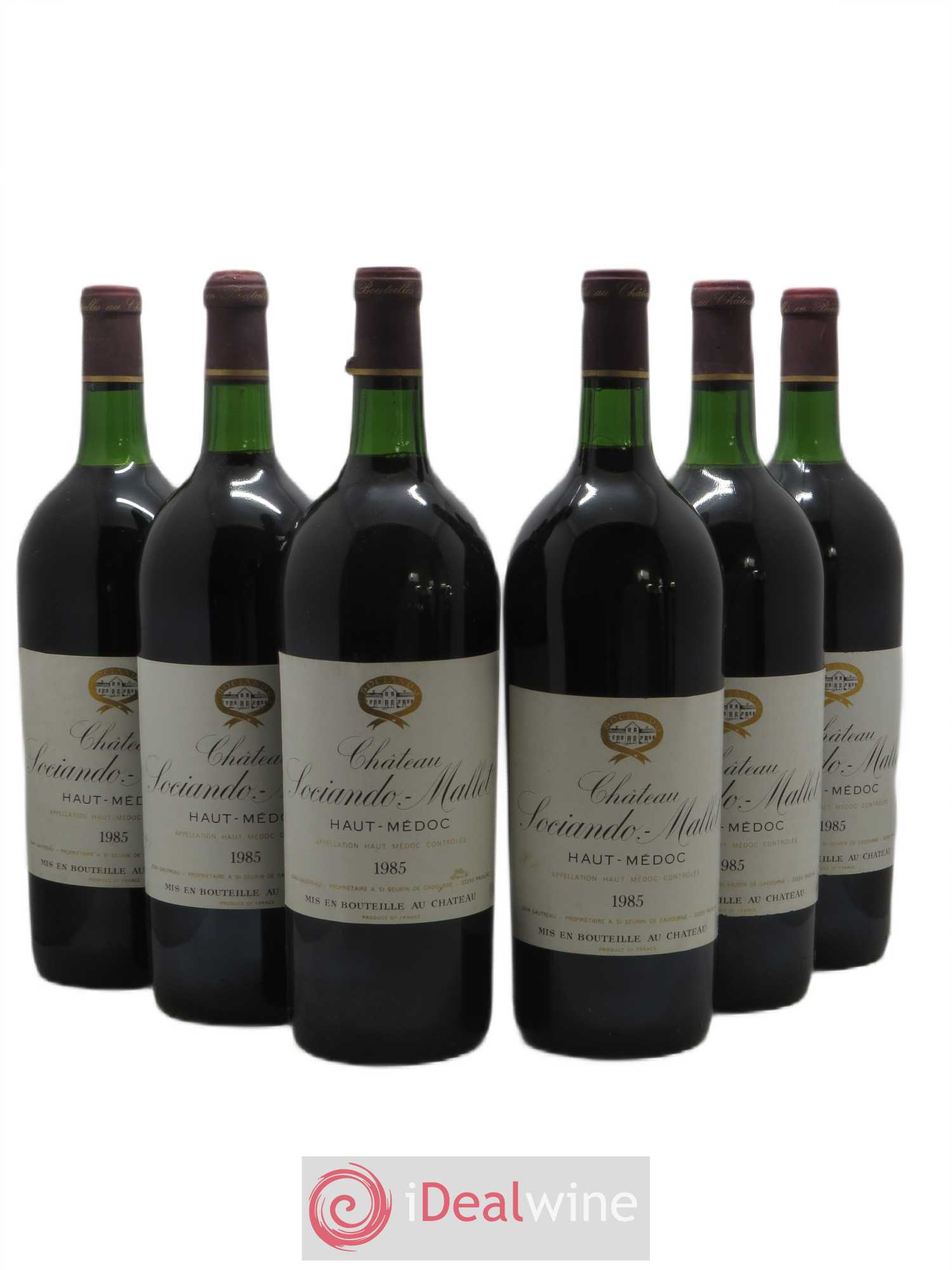 Château Sociando Mallet 1985 - Lot de 6 magnums - 0