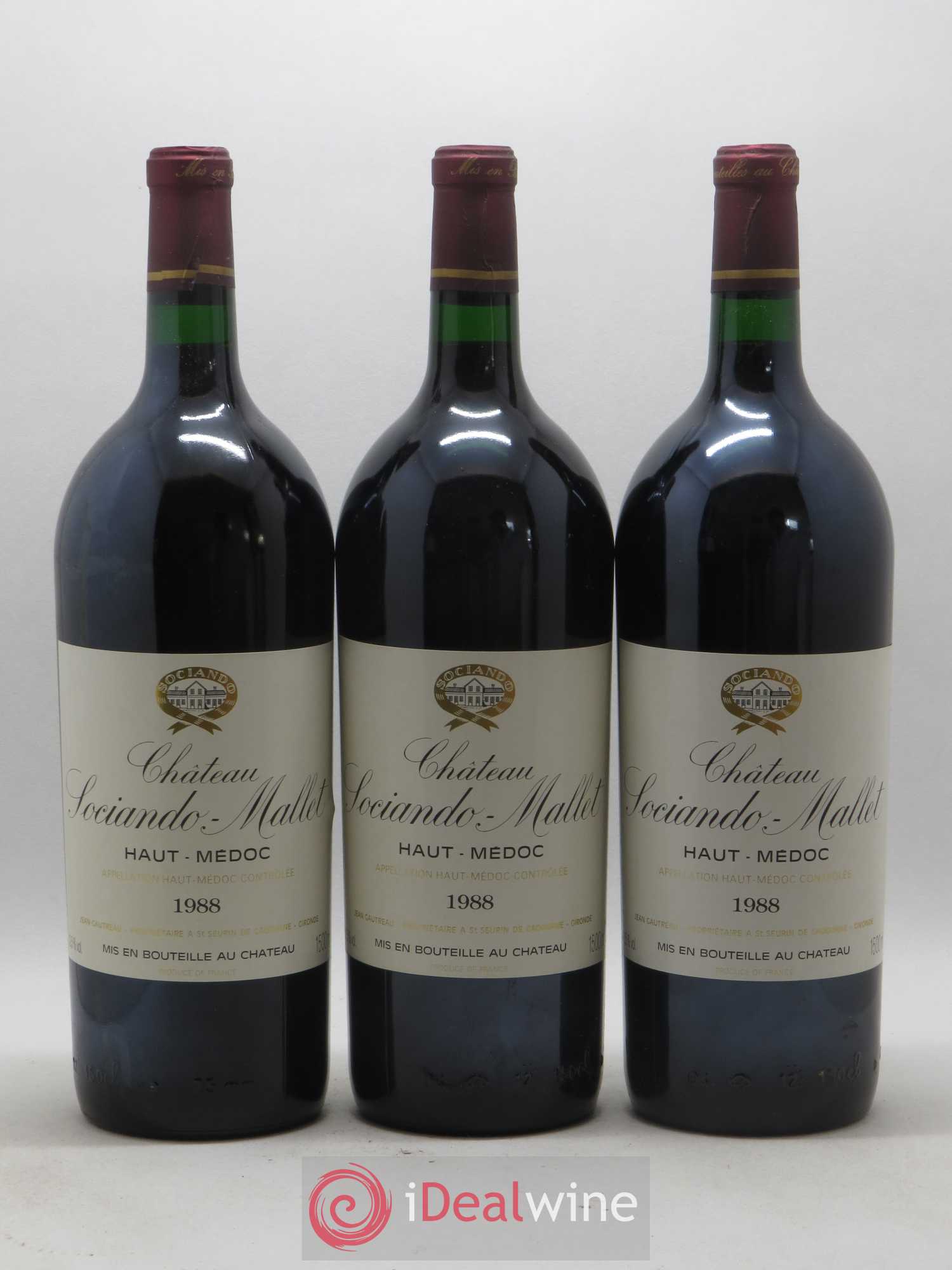 Château Sociando Mallet 1988 - Lot de 6 magnums - 1