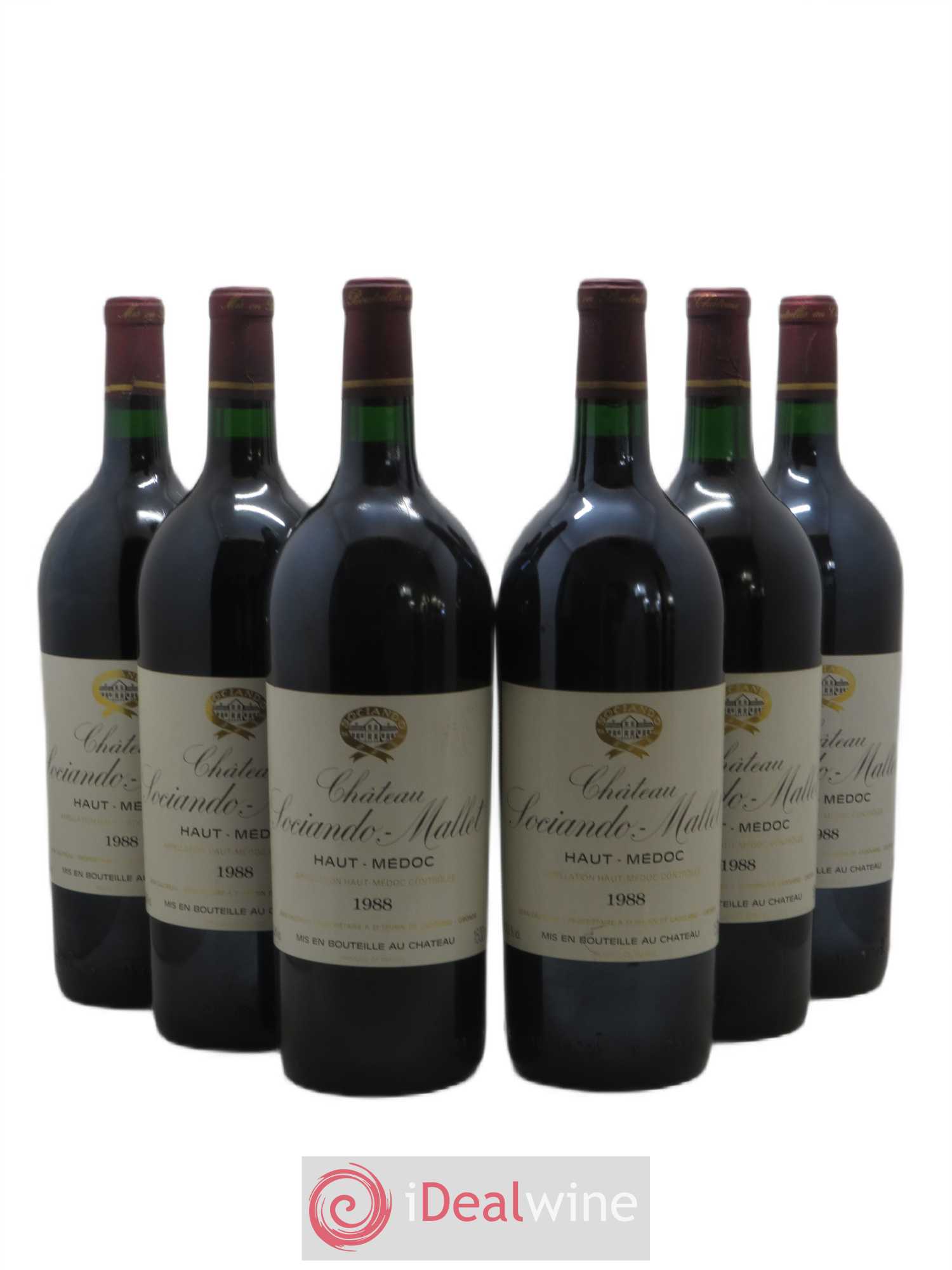 Château Sociando Mallet 1988 - Lot de 6 magnums - 0