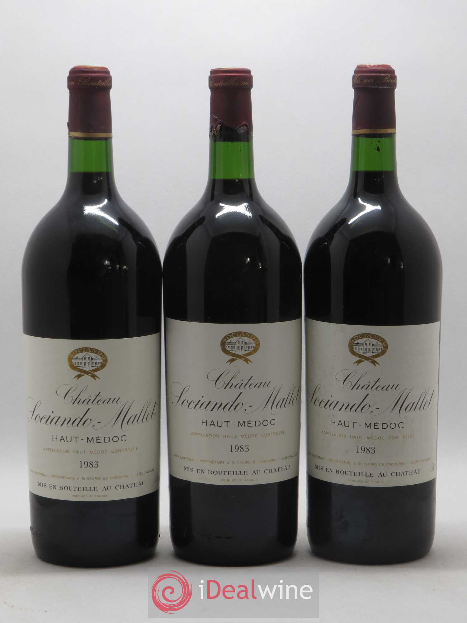 Château Sociando Mallet 1983 - Lot de 6 magnums - 2