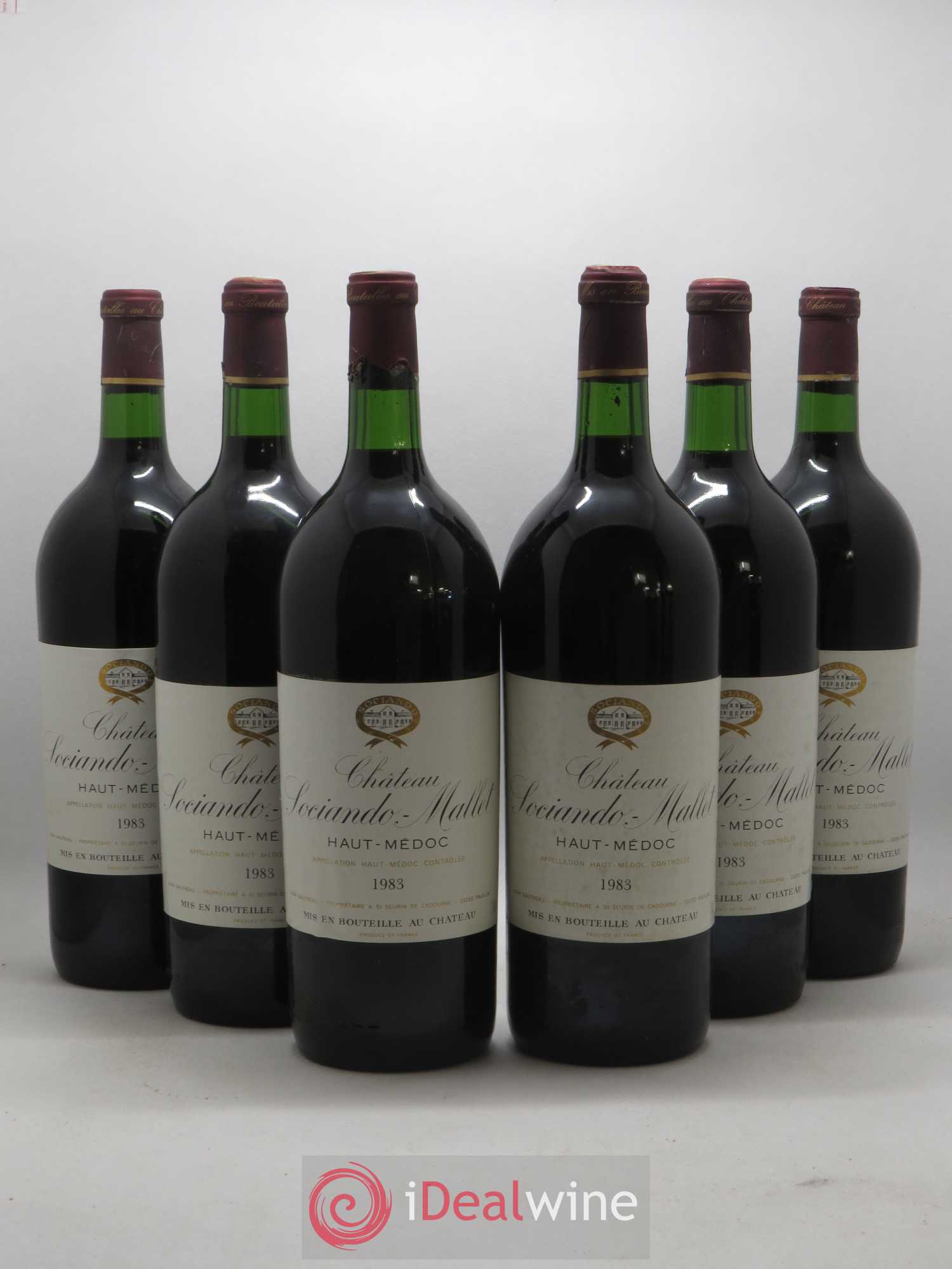 Château Sociando Mallet 1983 - Lot de 6 magnums - 0