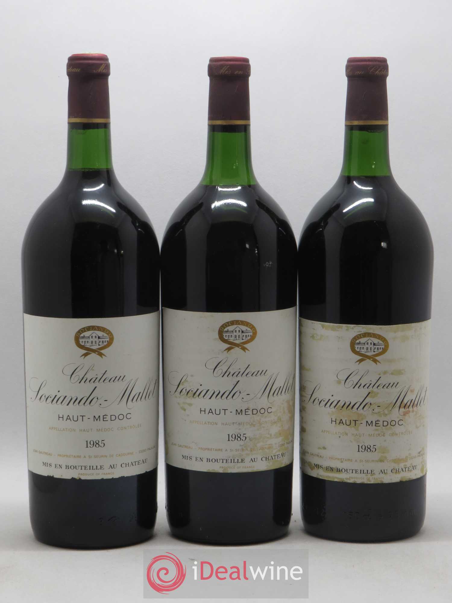 Château Sociando Mallet 1985 - Lot de 6 magnums - 2