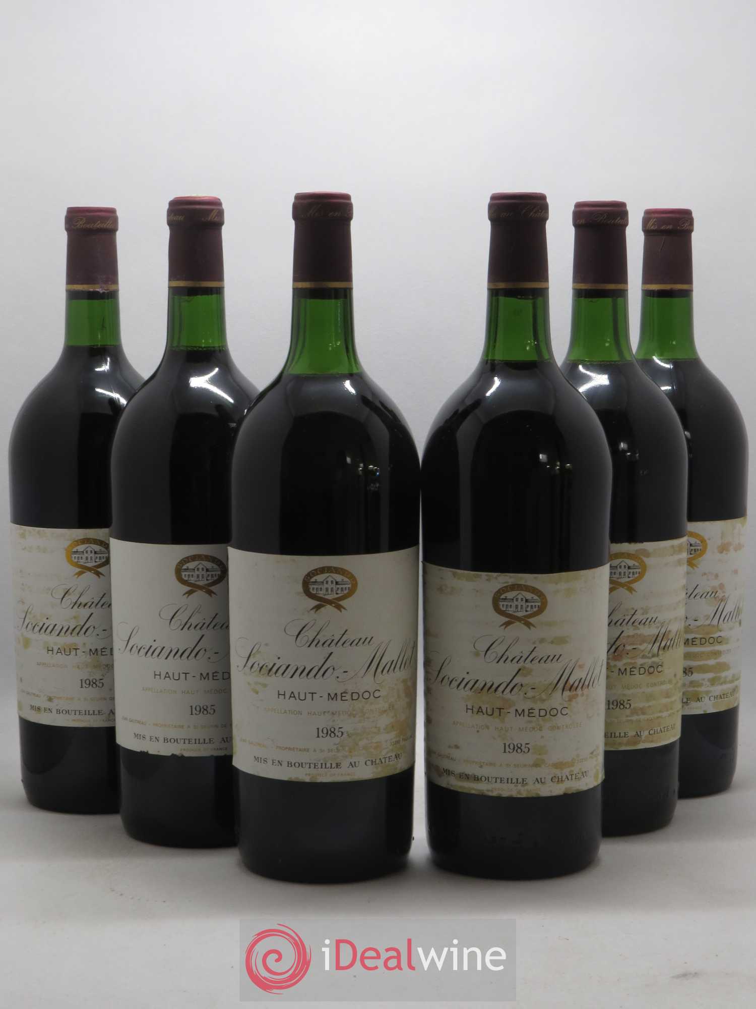 Château Sociando Mallet 1985 - Lot de 6 magnums - 0