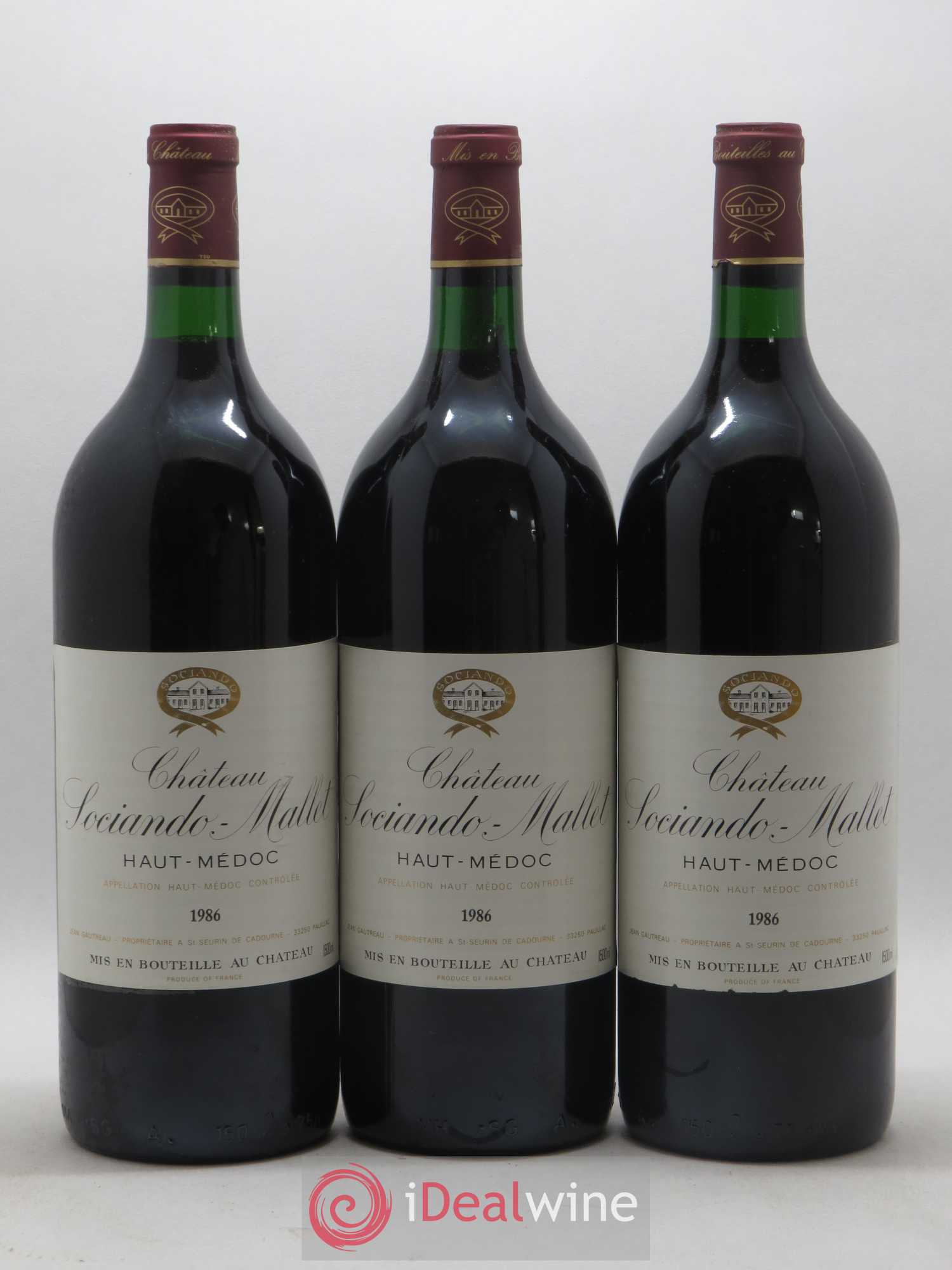 Château Sociando Mallet 1986 - Lot de 6 magnums - 1