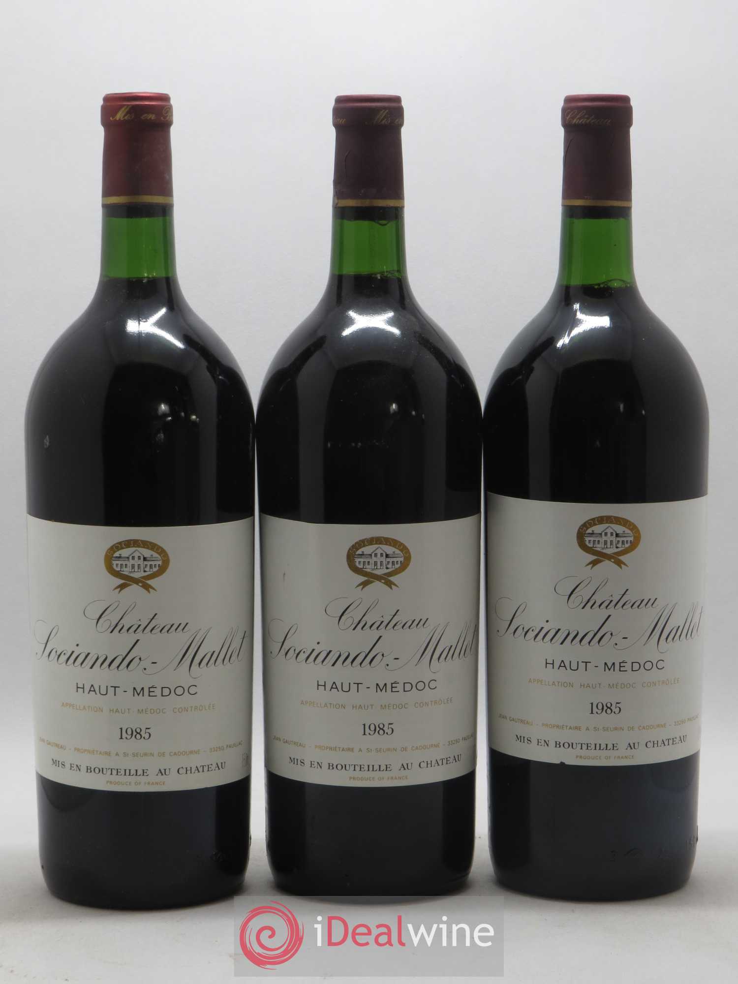 Château Sociando Mallet 1985 - Lot de 6 magnums - 2