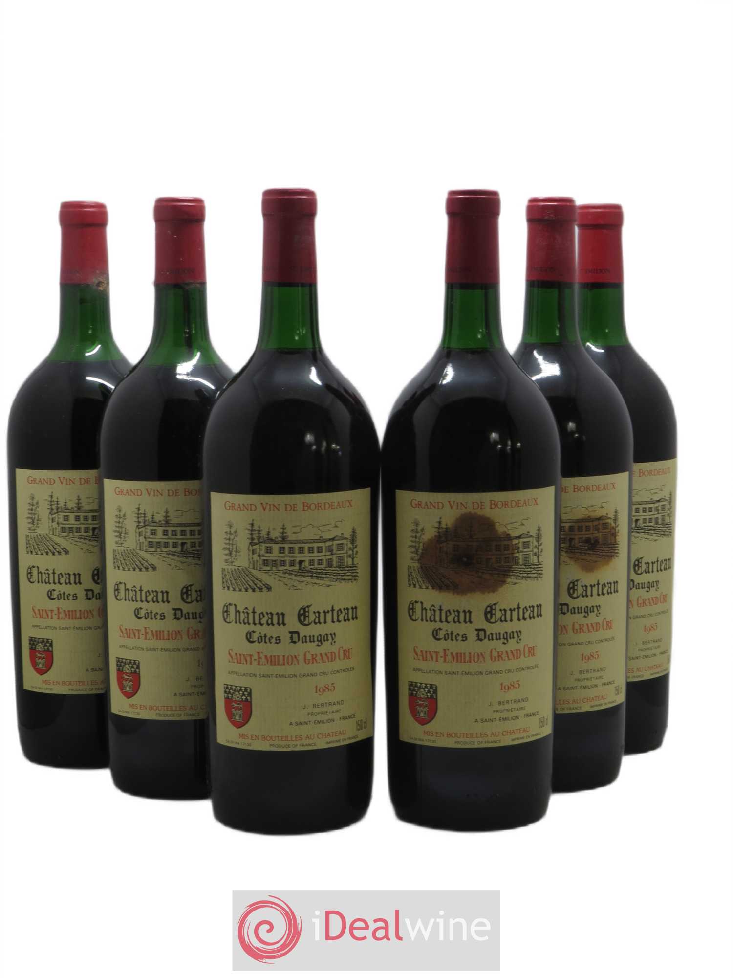 Saint-Émilion Grand Cru Château Carteau 1985 - Lot de 6 magnums - 0