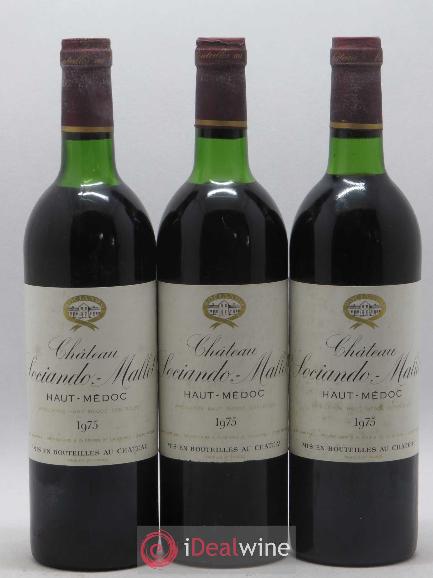 Château Sociando Mallet 1975 - Lot de 12 bouteilles - 3