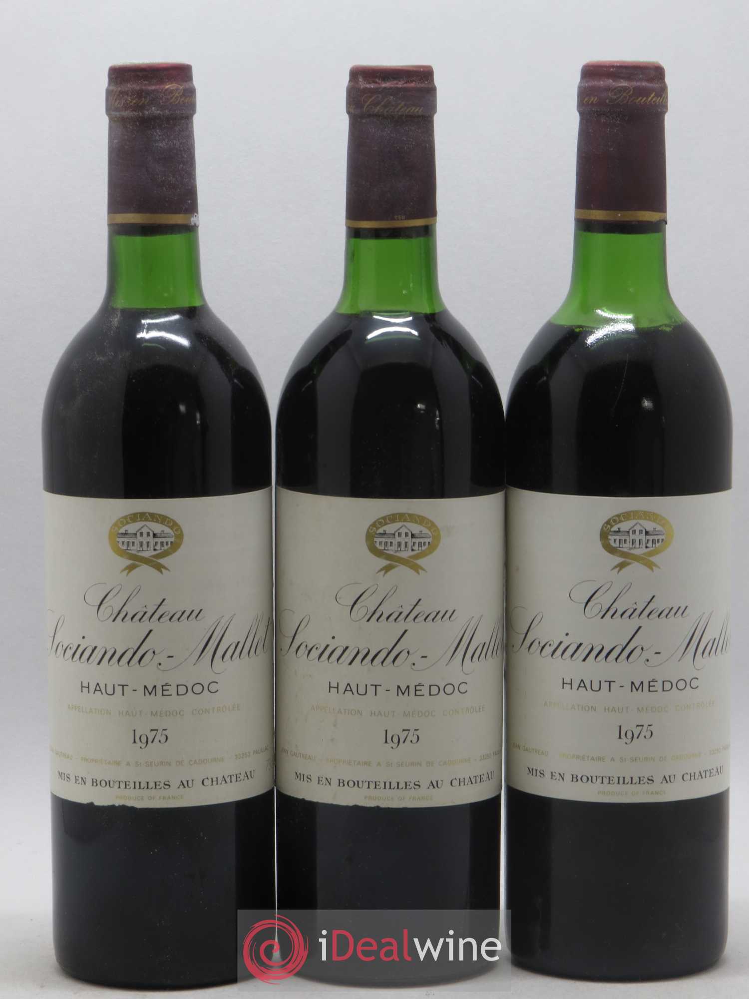 Château Sociando Mallet 1975 - Lot de 12 bouteilles - 4