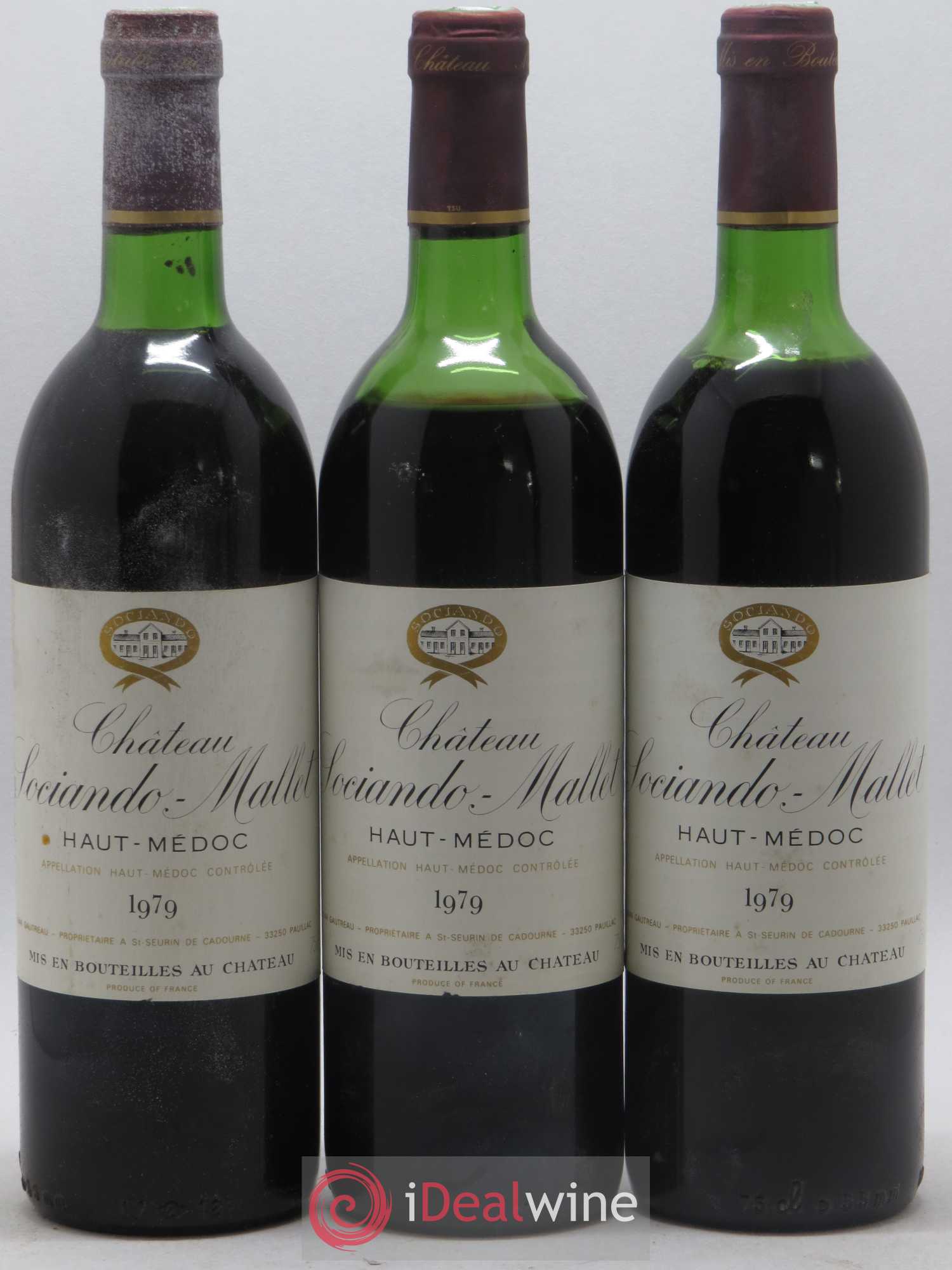 Château Sociando Mallet 1979 - Lot de 12 bouteilles - 1