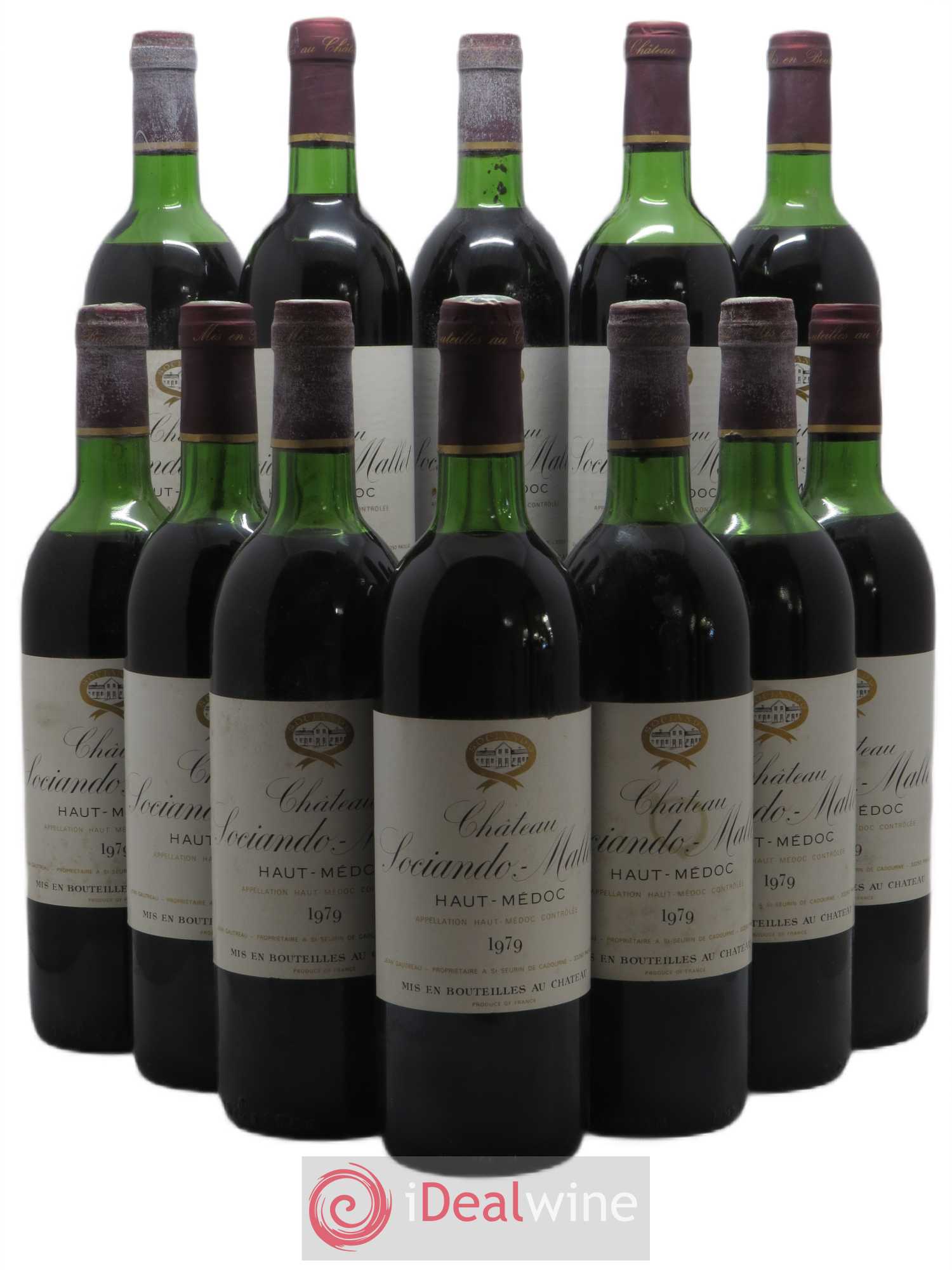 Château Sociando Mallet 1979 - Lot de 12 bouteilles - 0