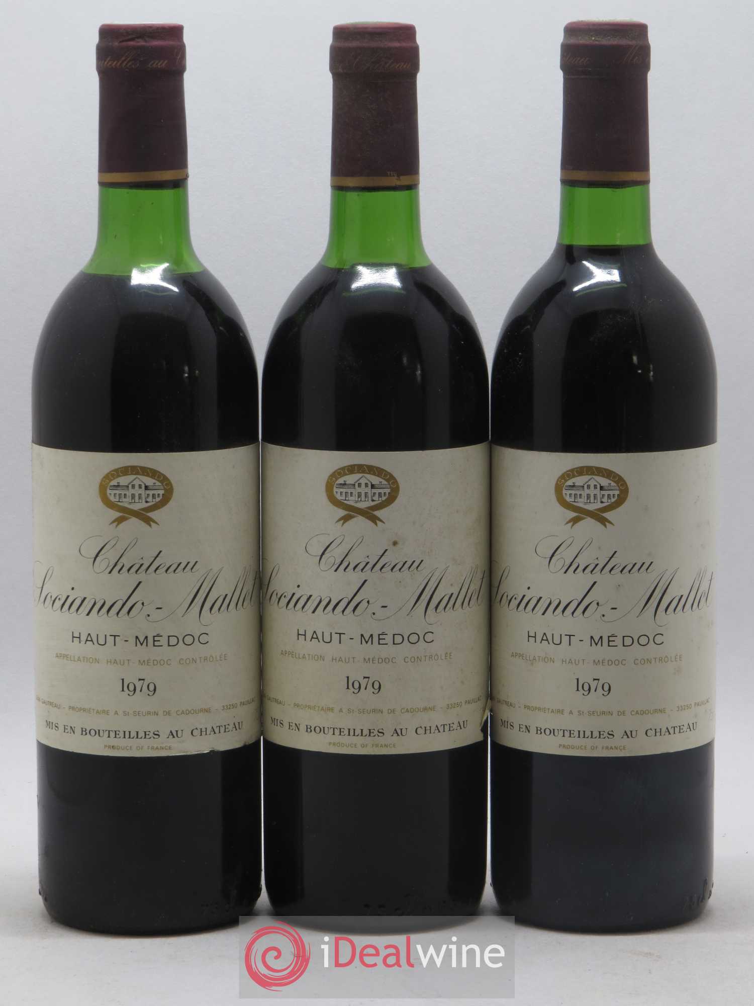 Château Sociando Mallet 1979 - Lot de 12 bouteilles - 2