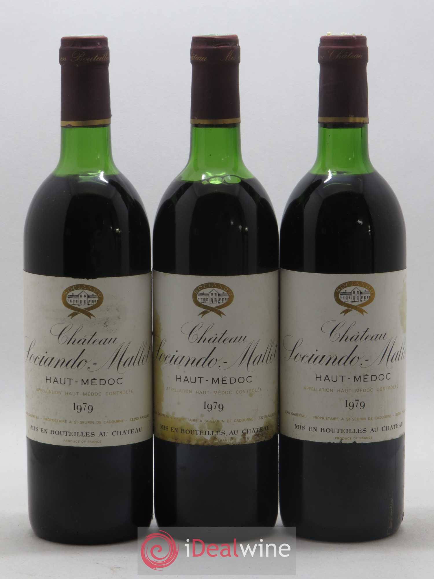 Château Sociando Mallet 1979 - Lot de 12 bouteilles - 1