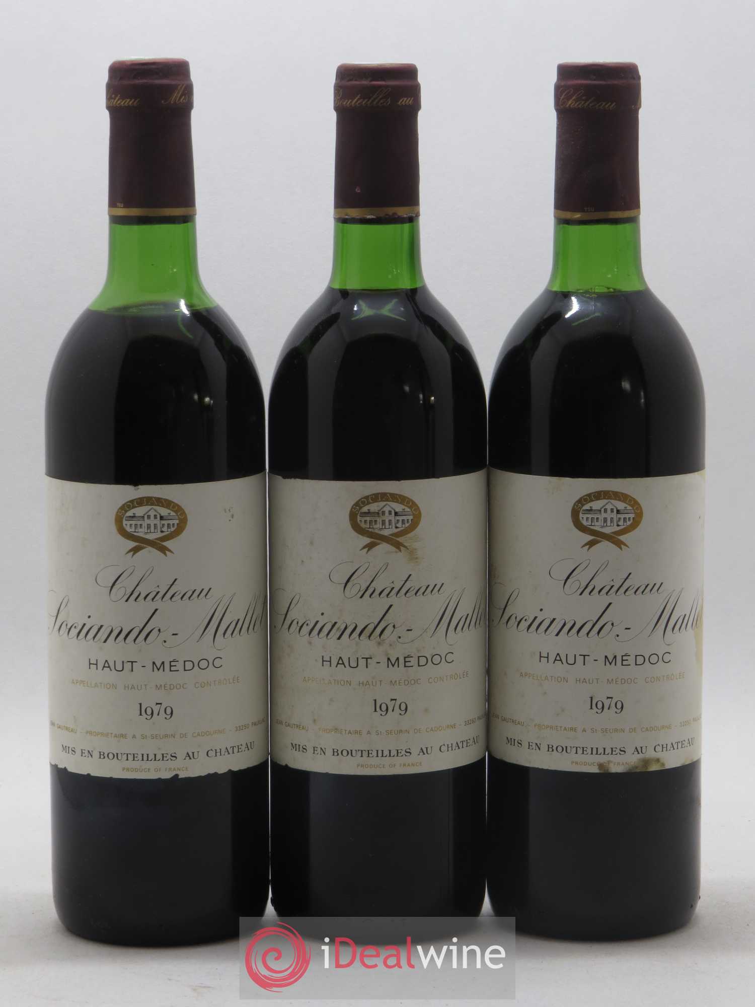 Château Sociando Mallet 1979 - Lot de 12 bouteilles - 2