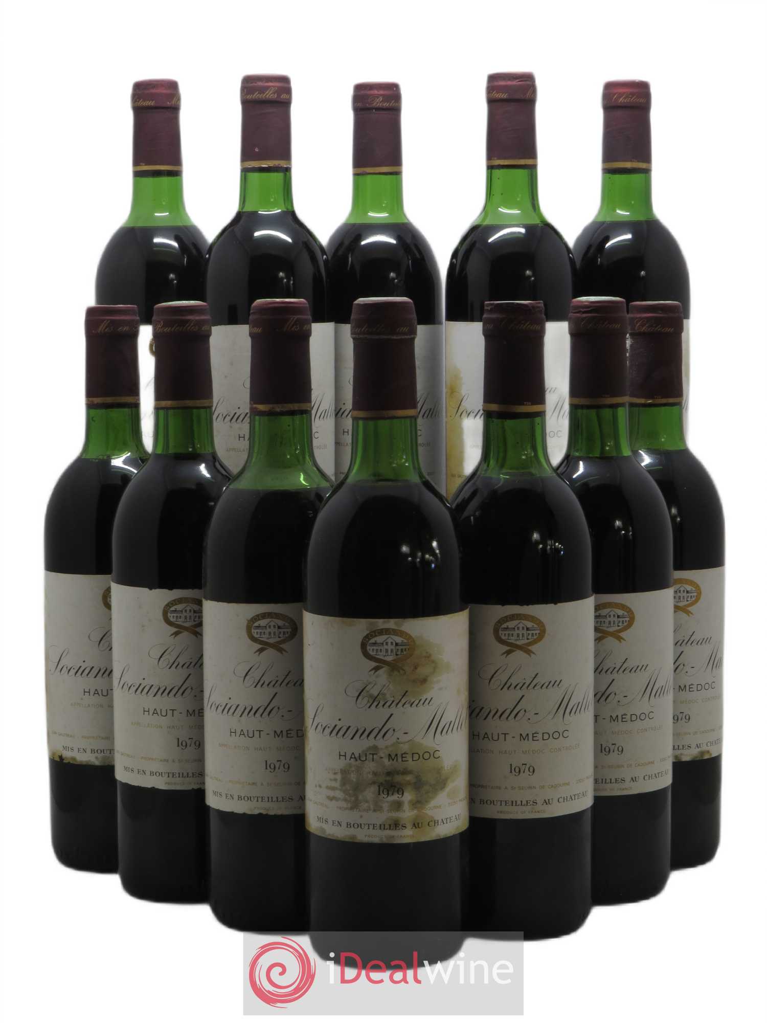 Château Sociando Mallet 1979 - Lot de 12 bouteilles - 0