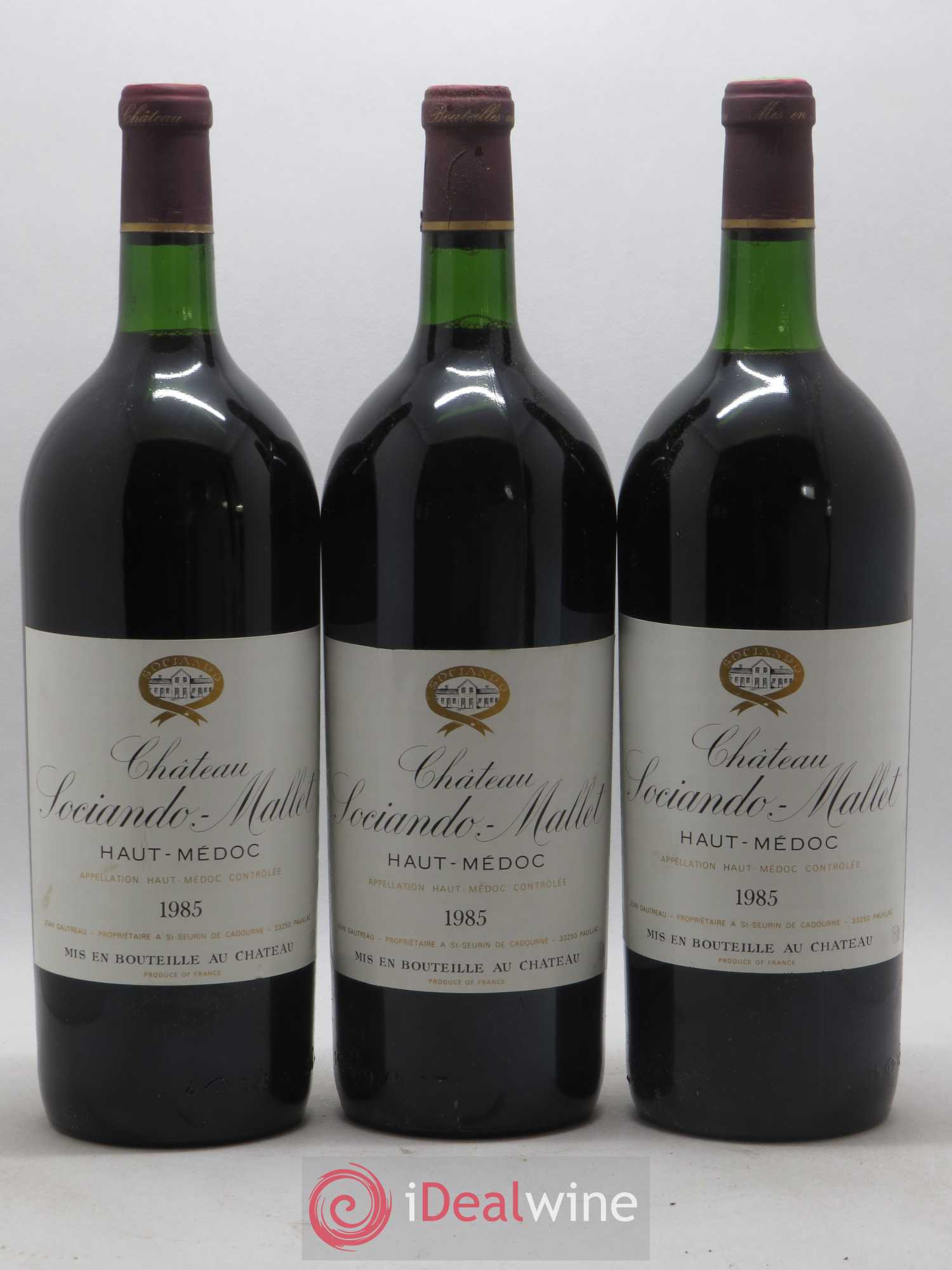 Château Sociando Mallet 1985 - Lot de 6 magnums - 1
