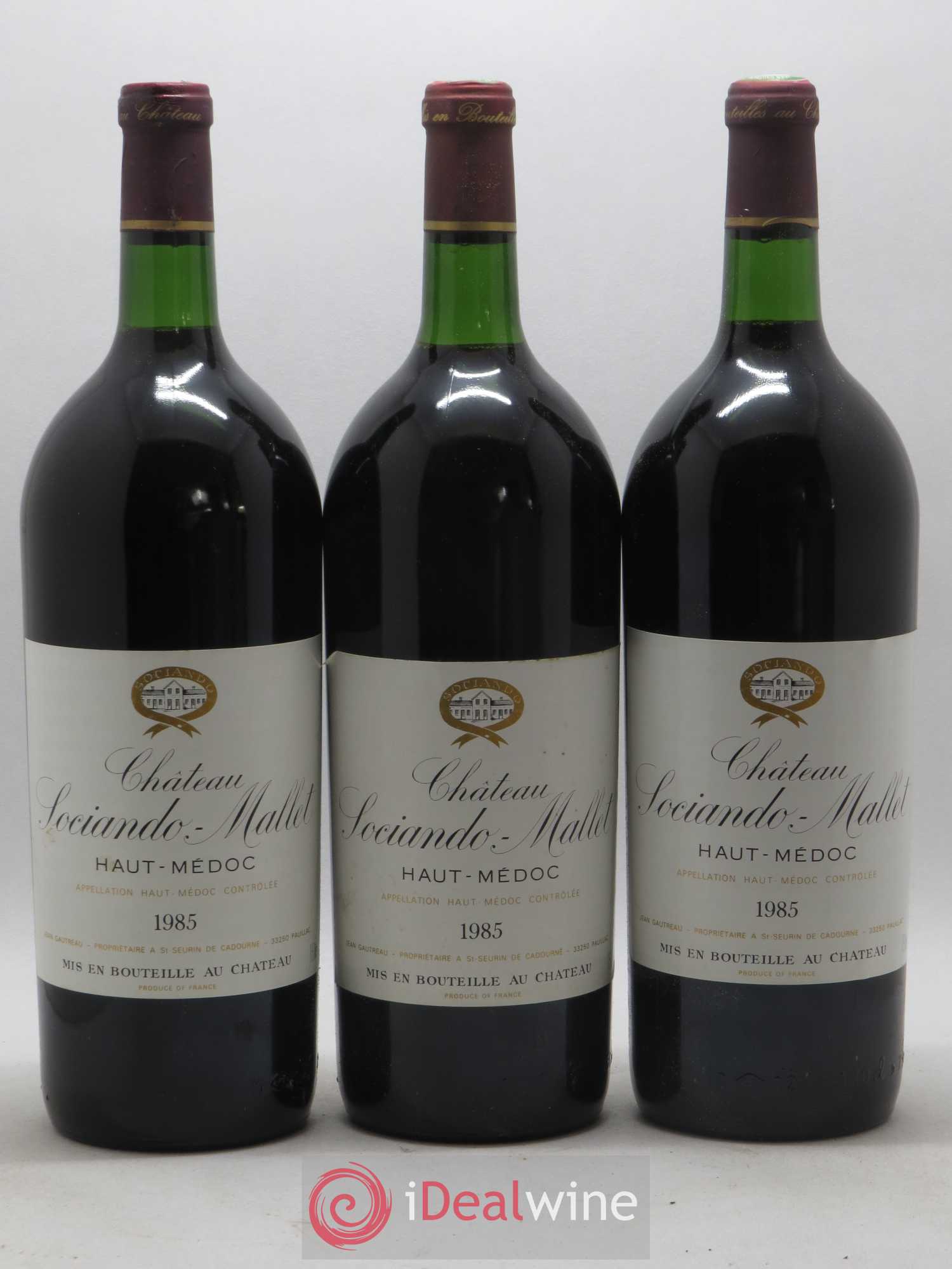 Château Sociando Mallet 1985 - Lot de 6 magnums - 2