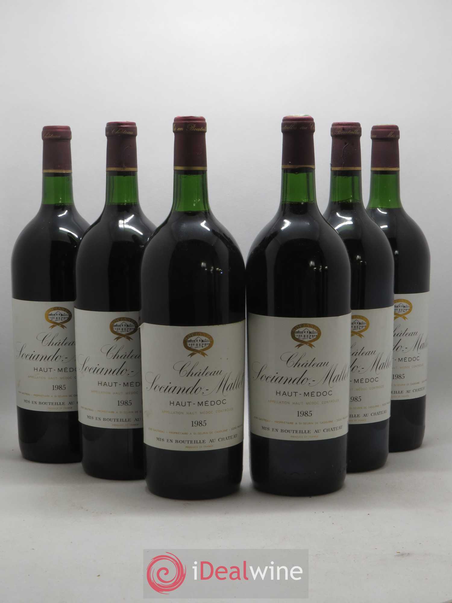Château Sociando Mallet 1985 - Lot de 6 magnums - 0
