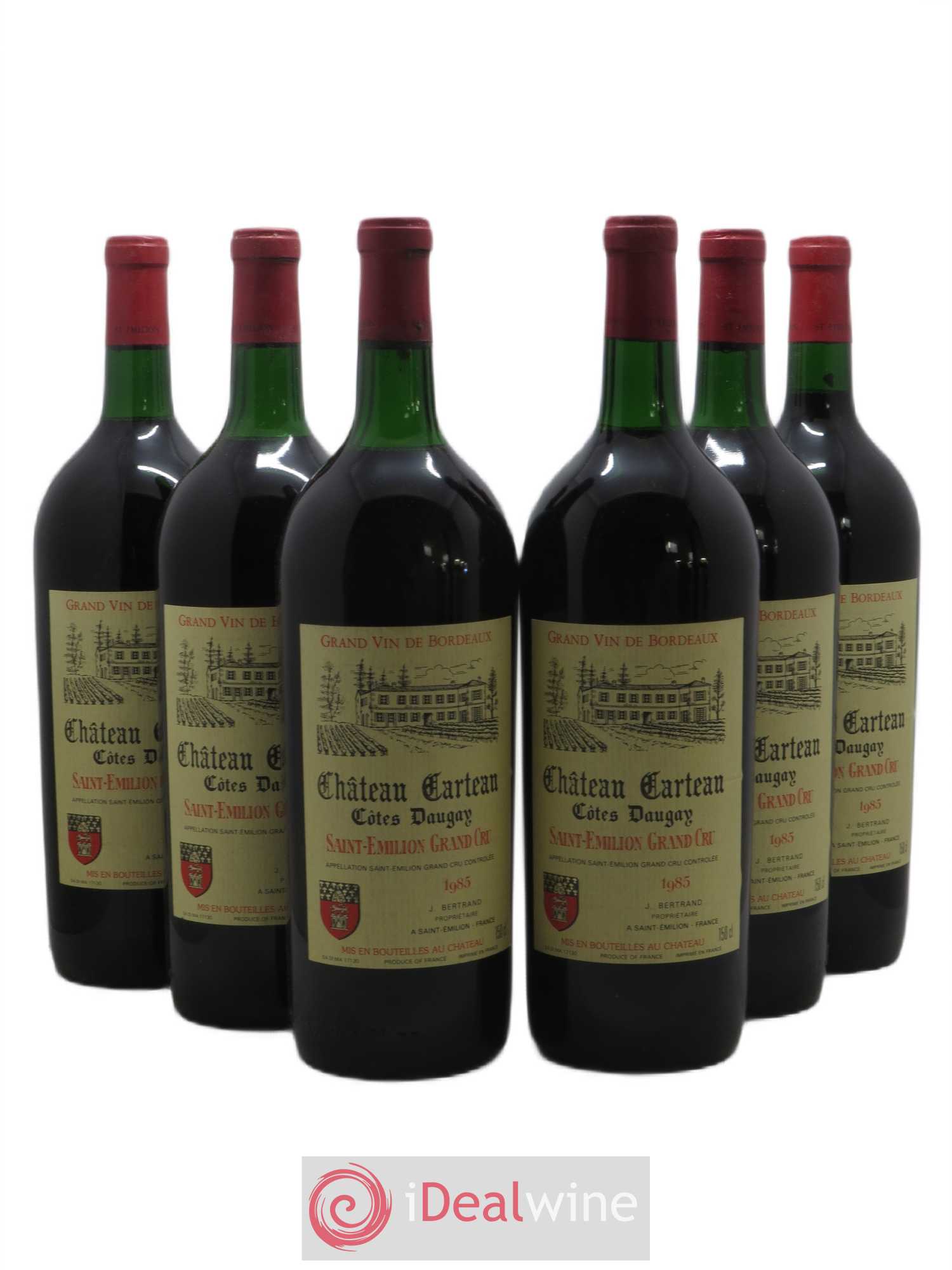 Saint-Émilion Grand Cru Château Carteau 1985 - Lot de 6 magnums - 0