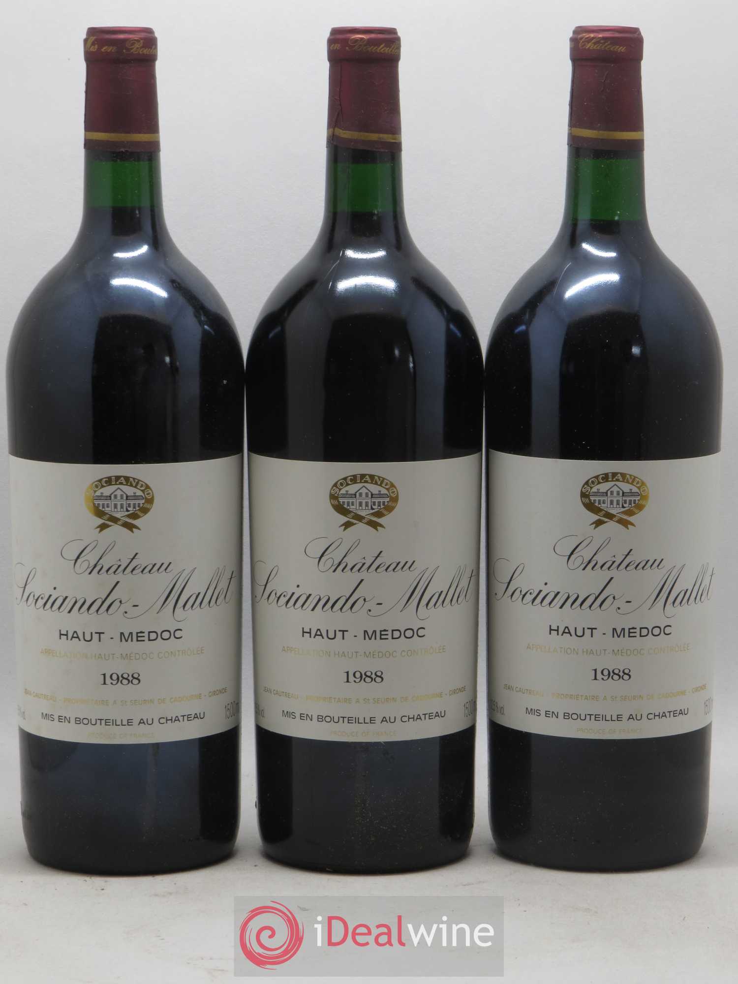 Château Sociando Mallet 1988 - Lot de 6 magnums - 1