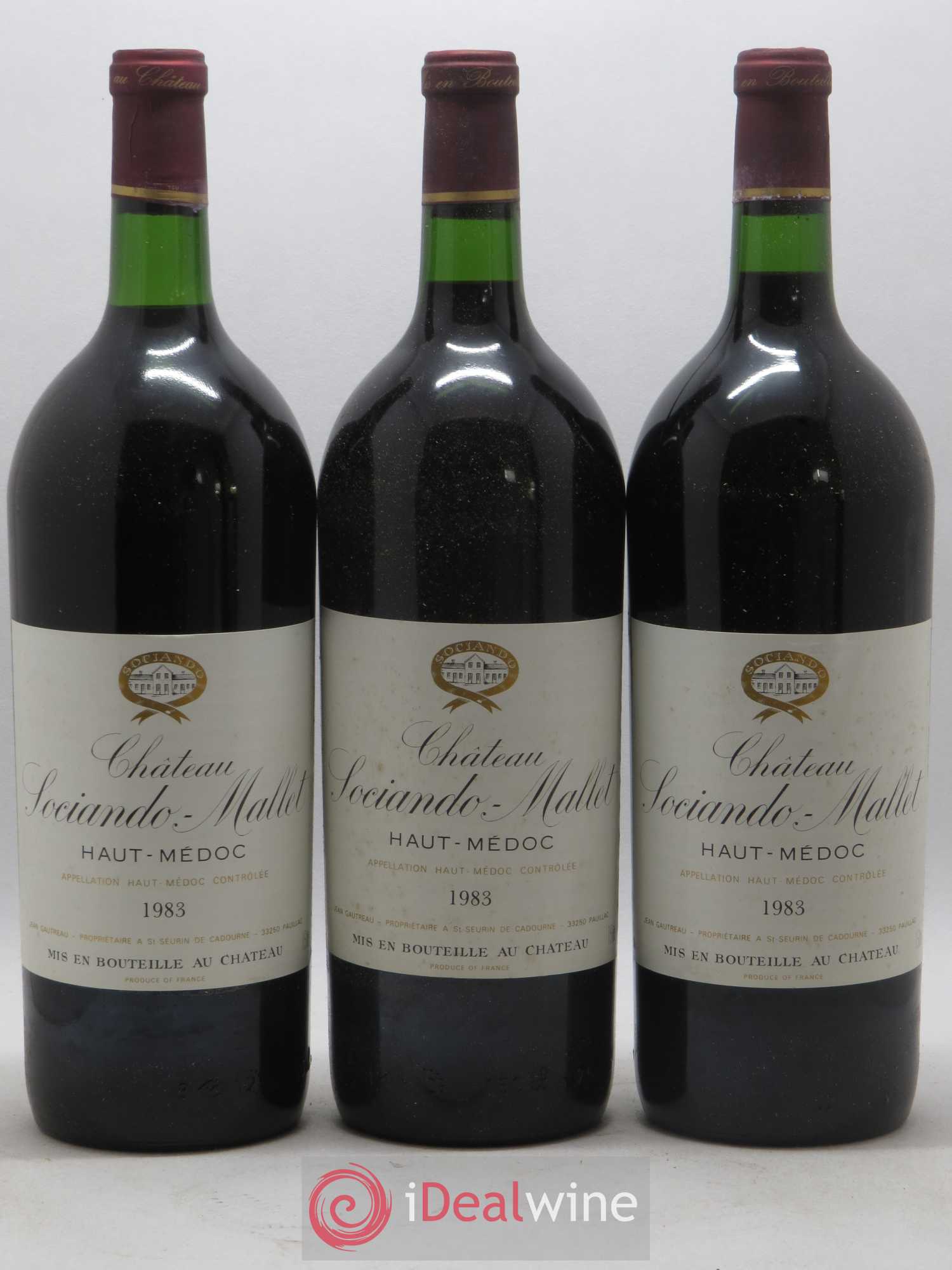 Château Sociando Mallet 1983 - Lot de 6 magnums - 1