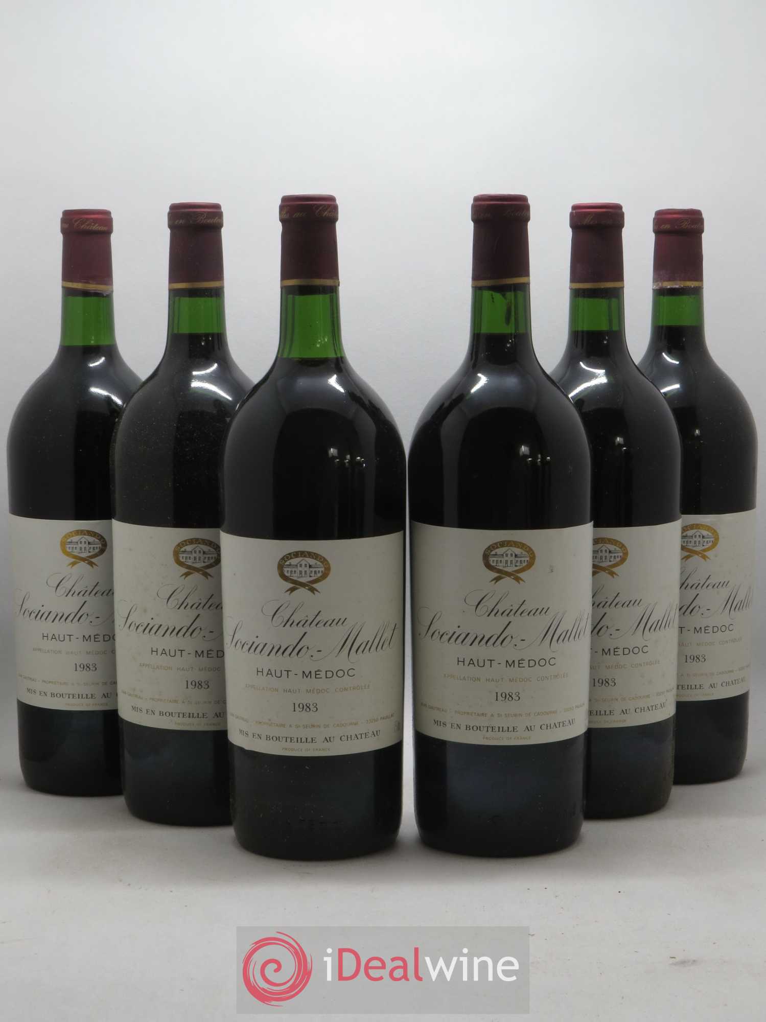 Château Sociando Mallet 1983 - Lot de 6 magnums - 0