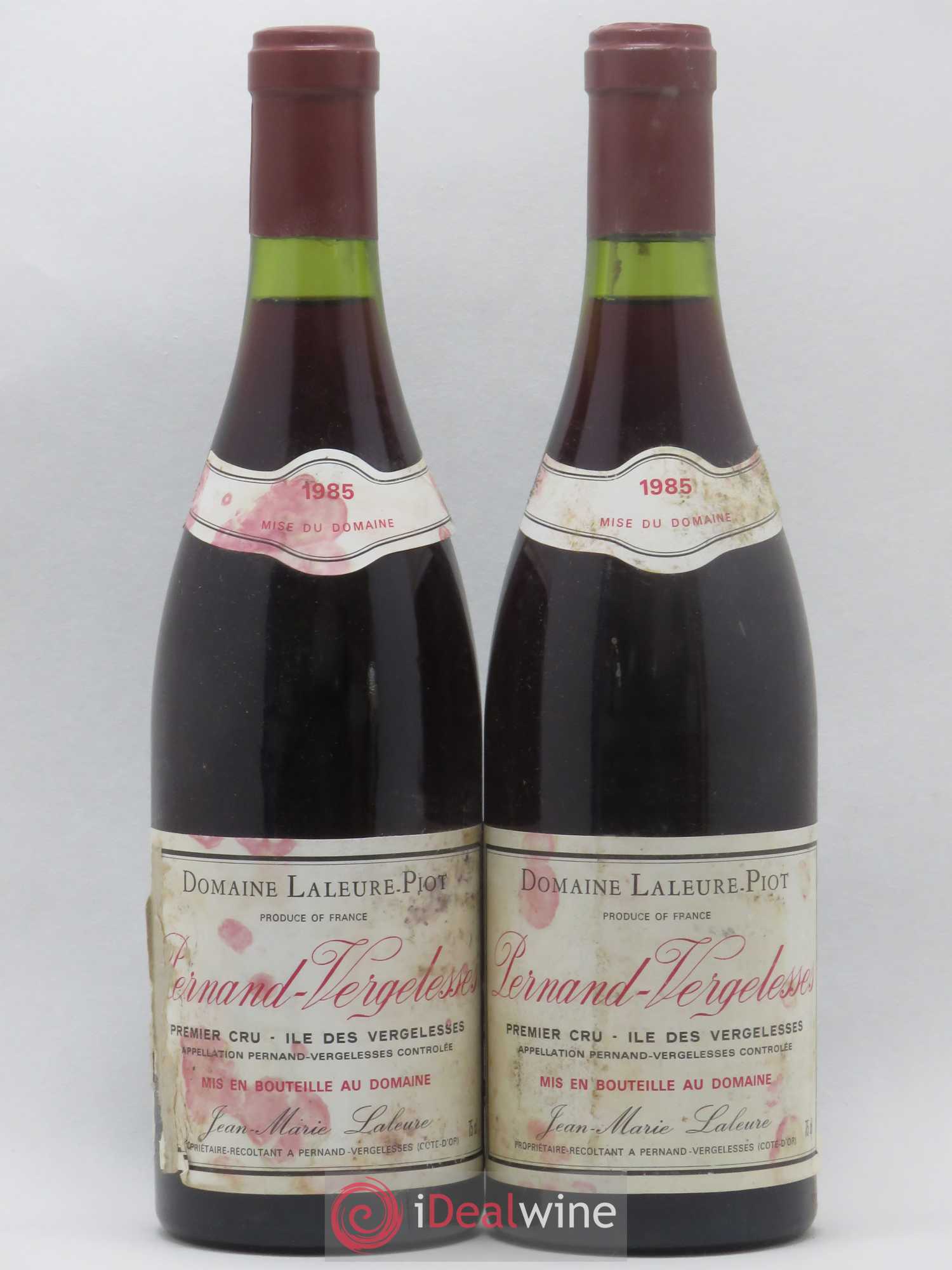 Pernand-Vergelesses 1er Cru Ile des Vergelesses Laleure Piot 1985 - Posten von 2 Flaschen - 0