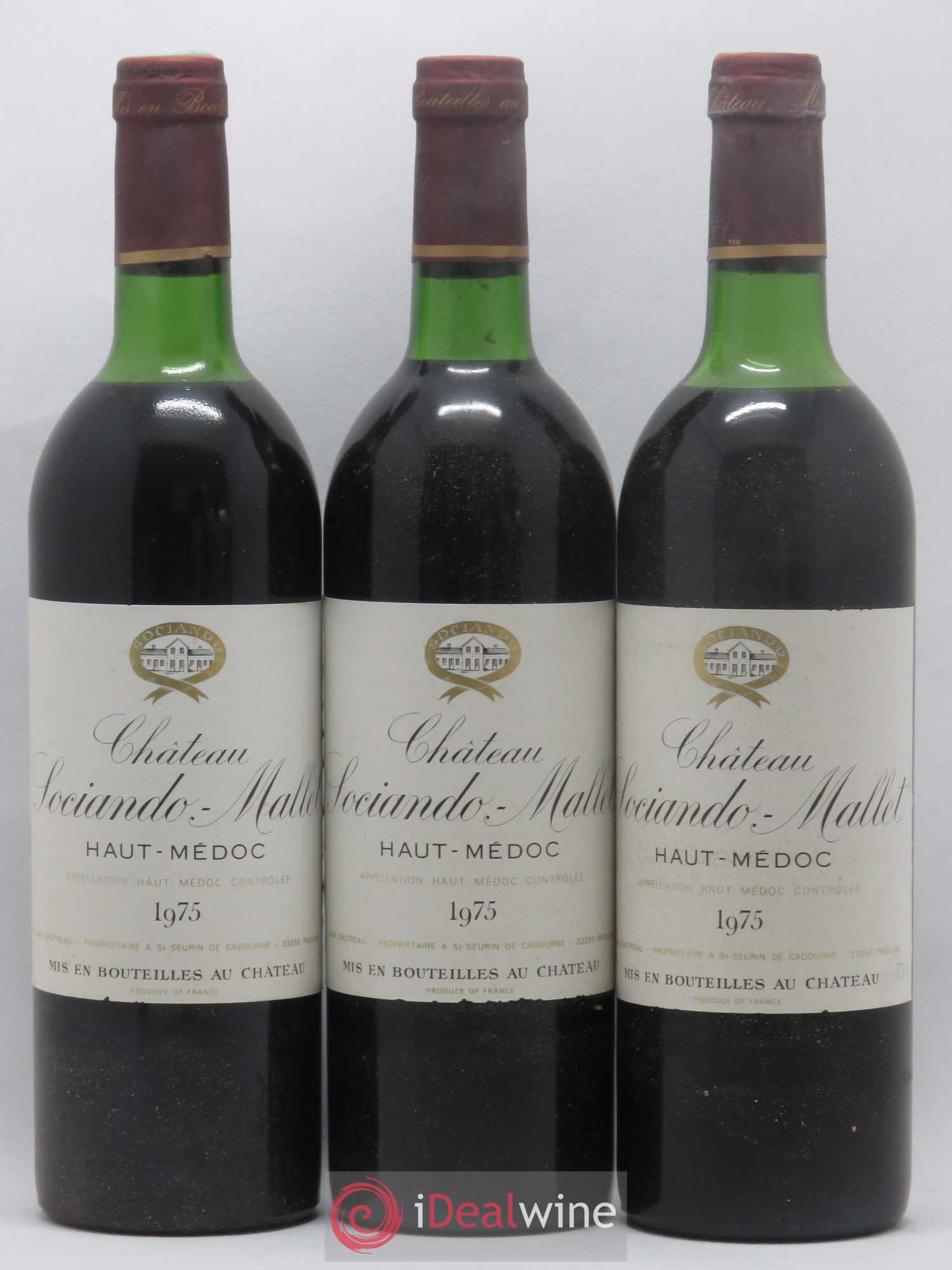 Château Sociando Mallet 1975 - Lot de 6 bouteilles - 2