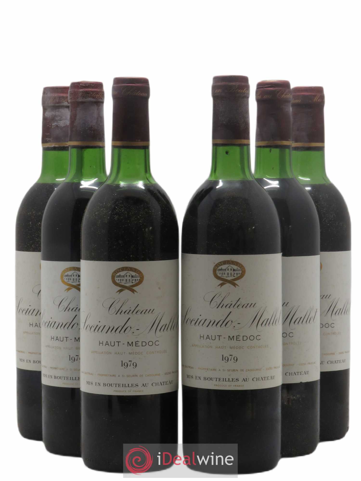 Château Sociando Mallet 1979 - Lot de 6 bouteilles - 0