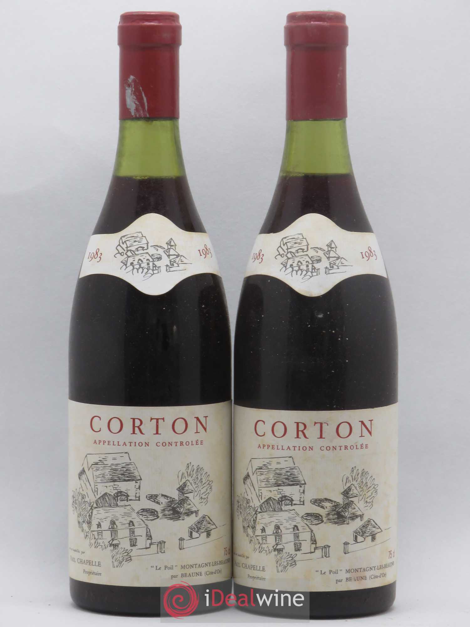 Corton Grand Cru Le Poil Paul Chapelle 1983 - Posten von 2 Flaschen - 0