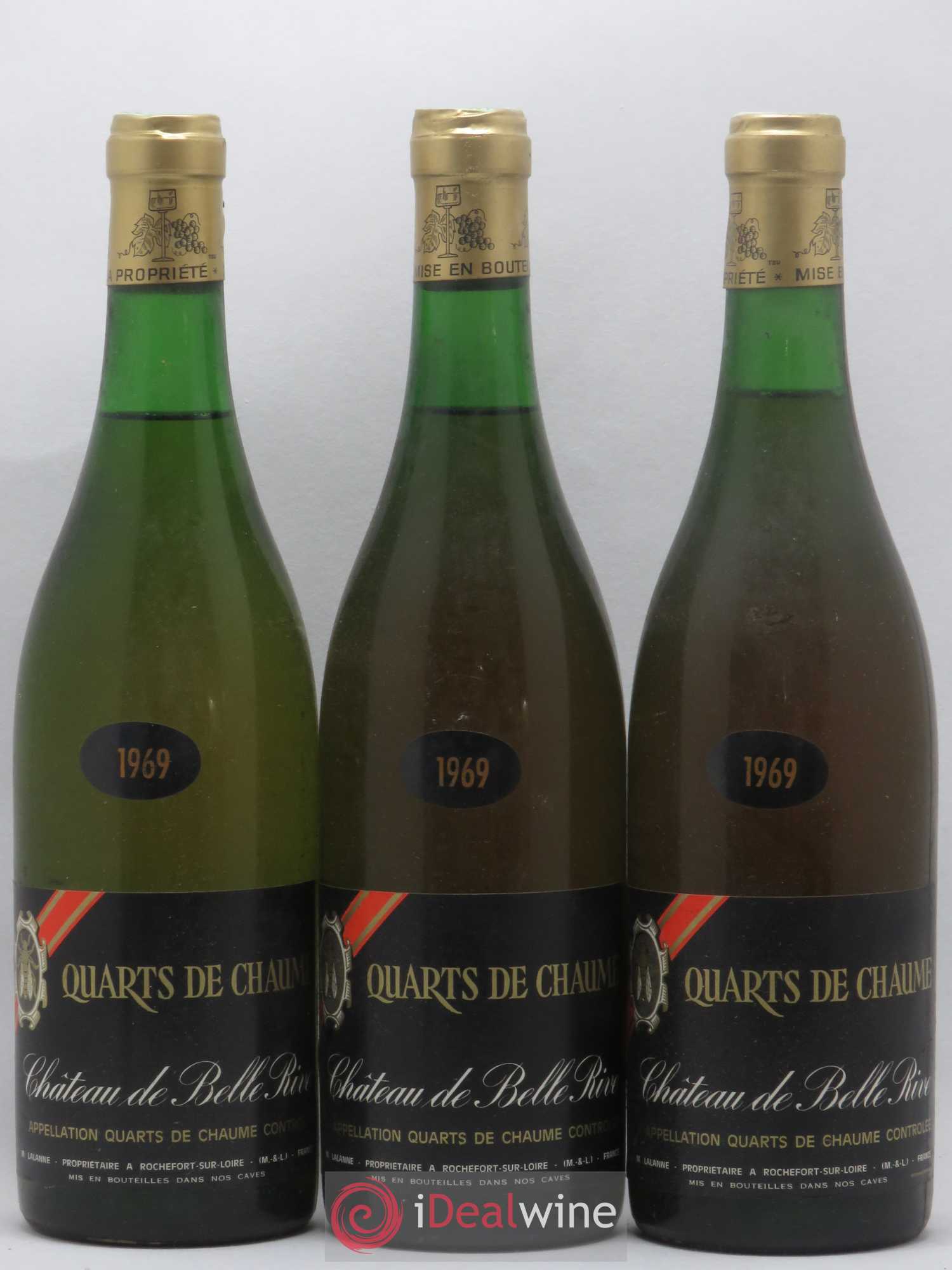 Quarts de Chaume Château de Bellerive 1969 - Lotto di 3 bottiglie - 0
