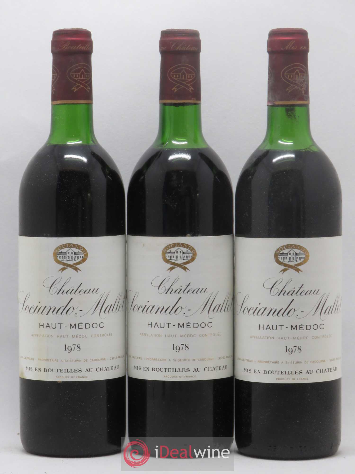 Château Sociando Mallet 1978 - Lot de 12 bouteilles - 2