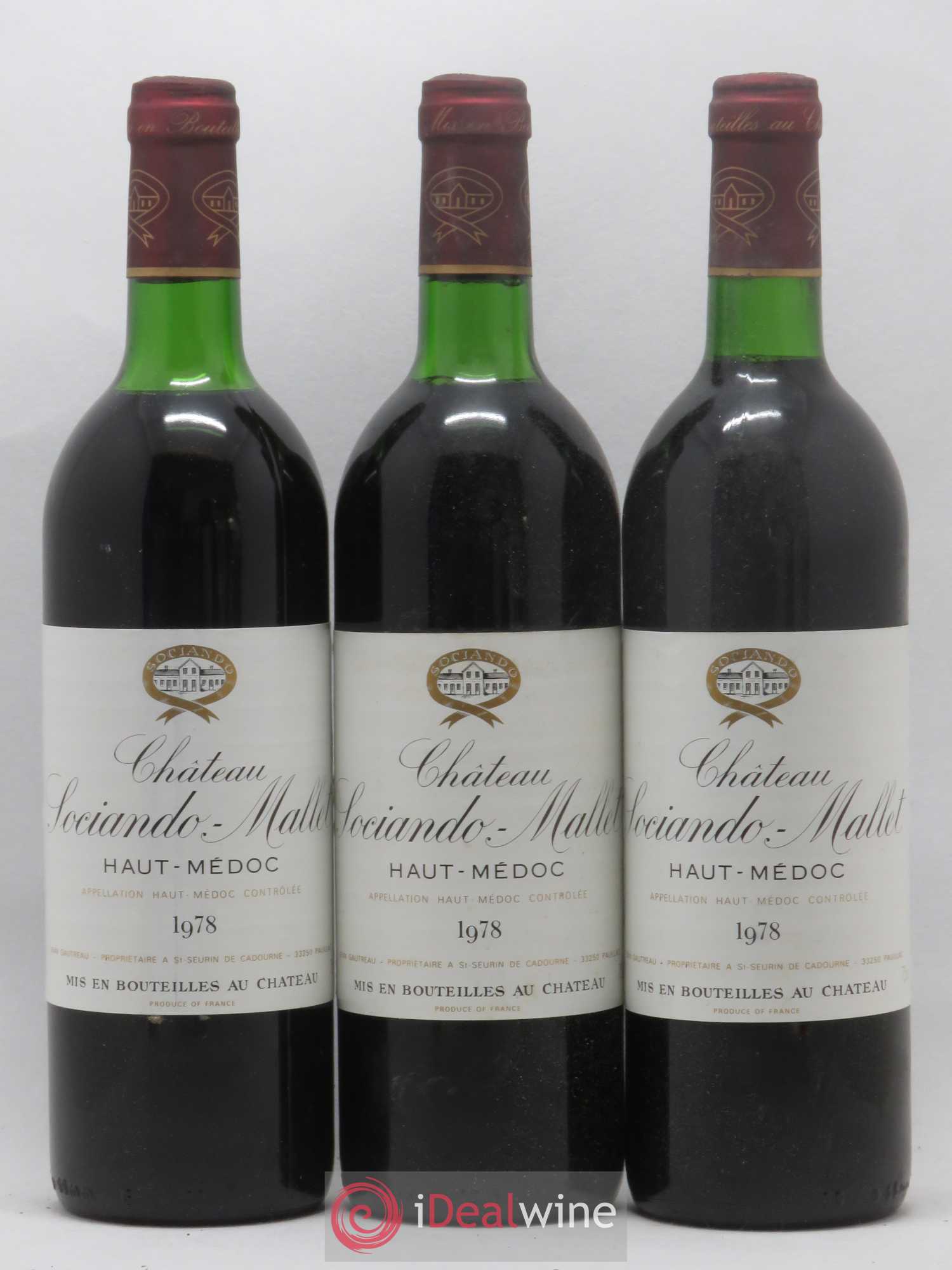 Château Sociando Mallet 1978 - Lot de 12 bouteilles - 3