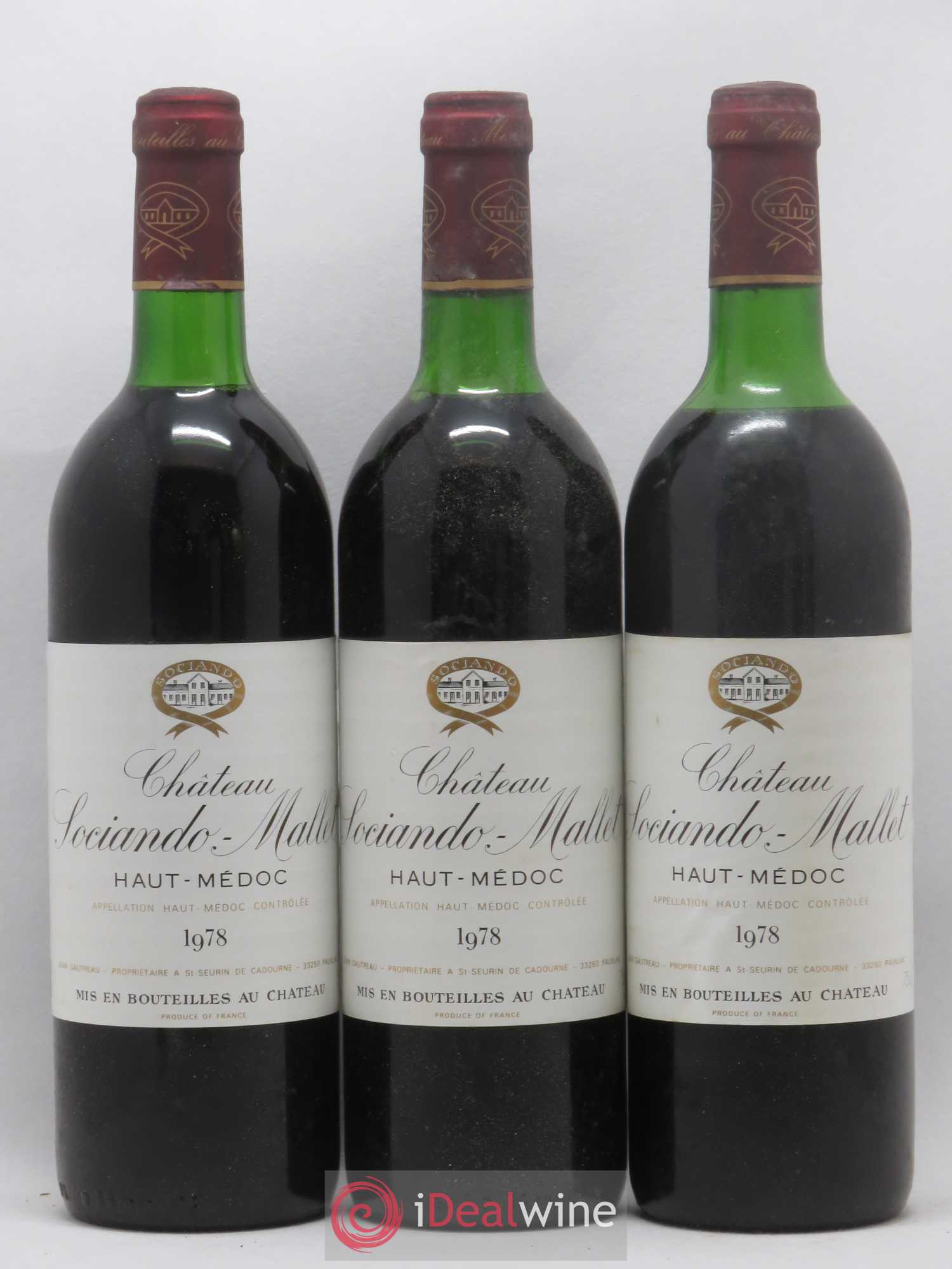 Château Sociando Mallet 1978 - Lot de 12 bouteilles - 4