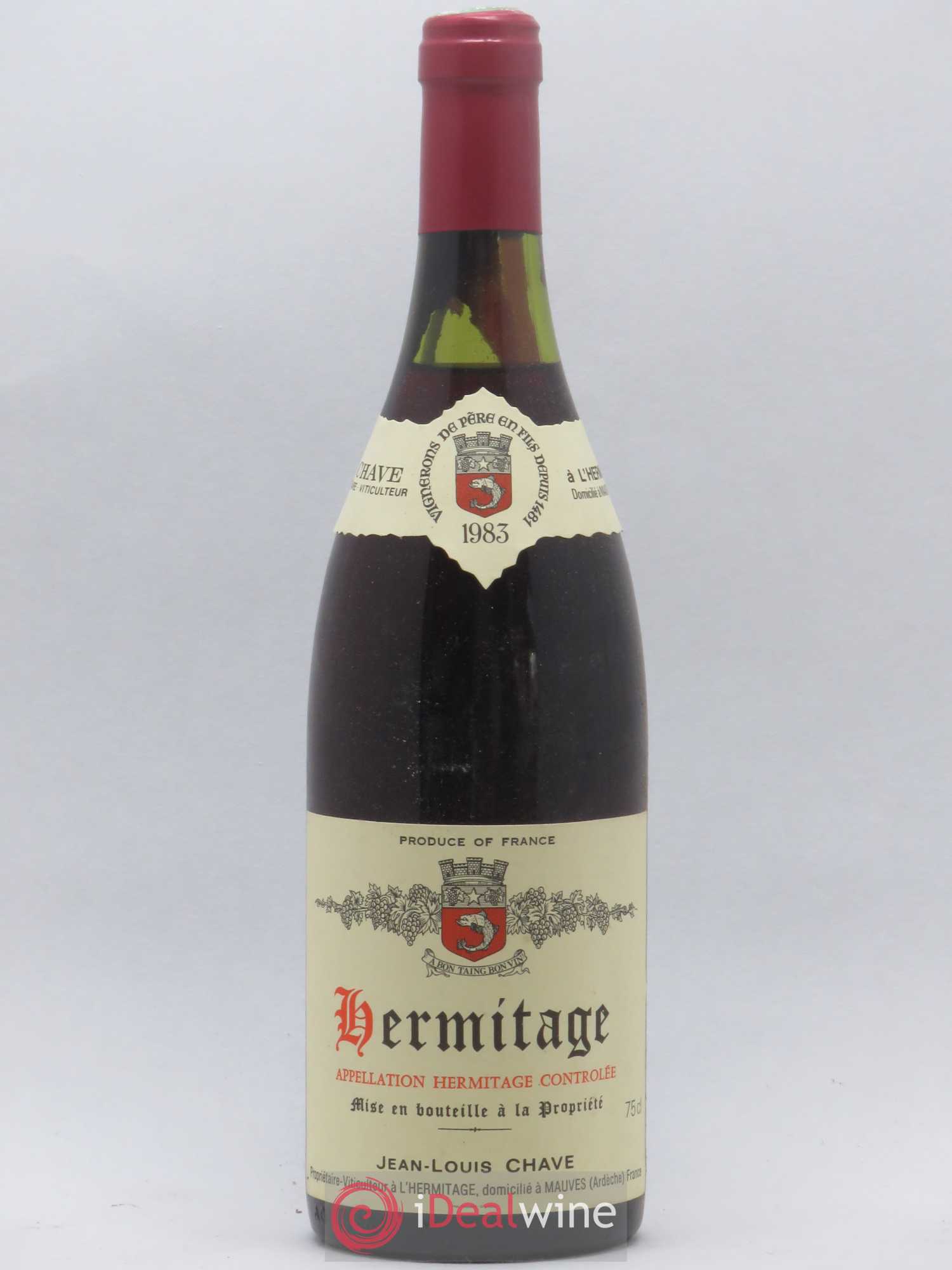 Hermitage Jean-Louis Chave 1983 - Lot de 1 bouteille - 0