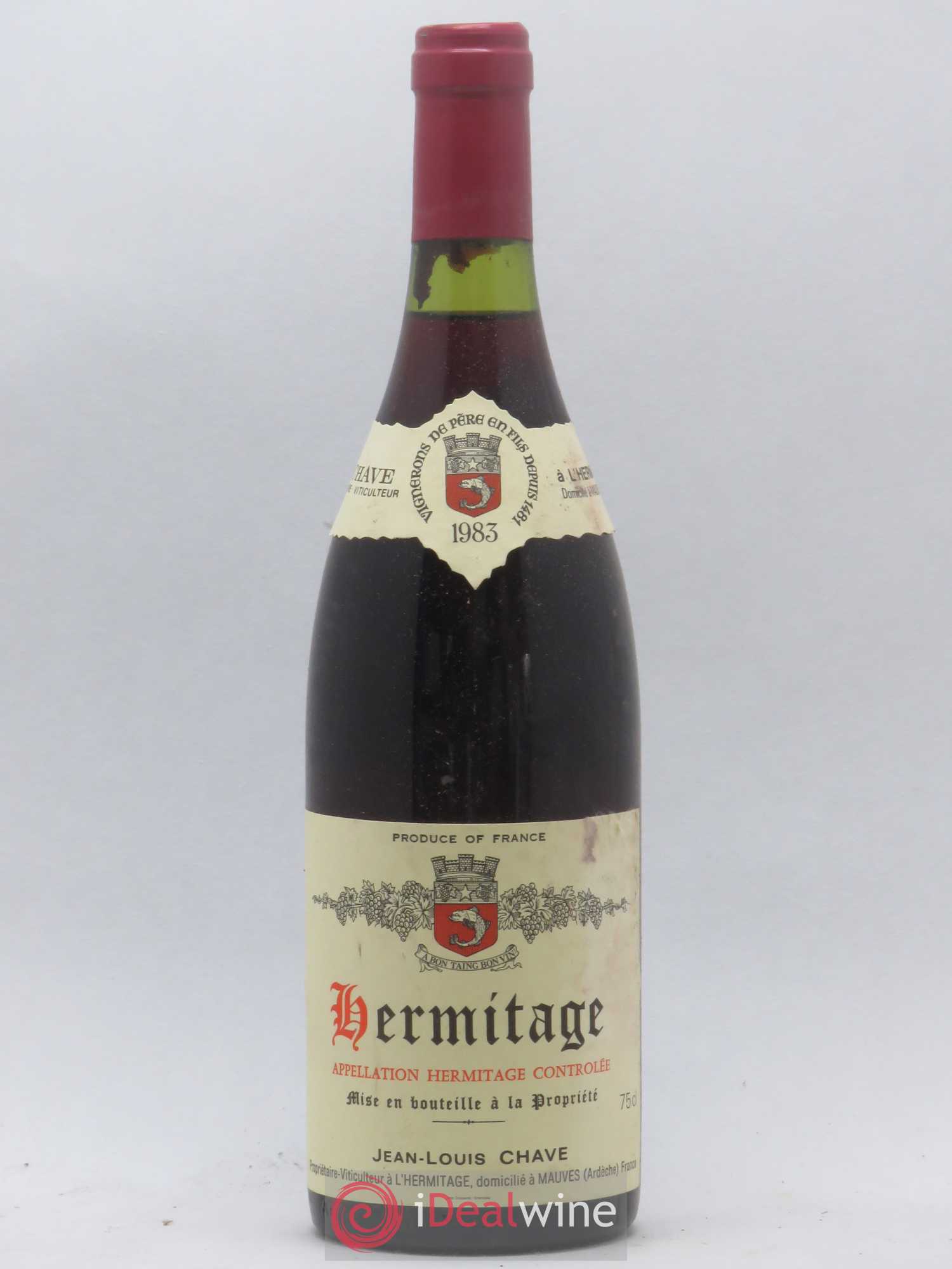 Hermitage Jean-Louis Chave 1983 - Lot de 1 bouteille - 0