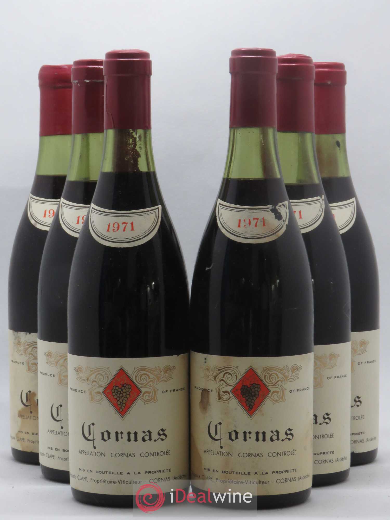 Cornas Auguste Clape 1971 - Lot de 6 bouteilles - 0