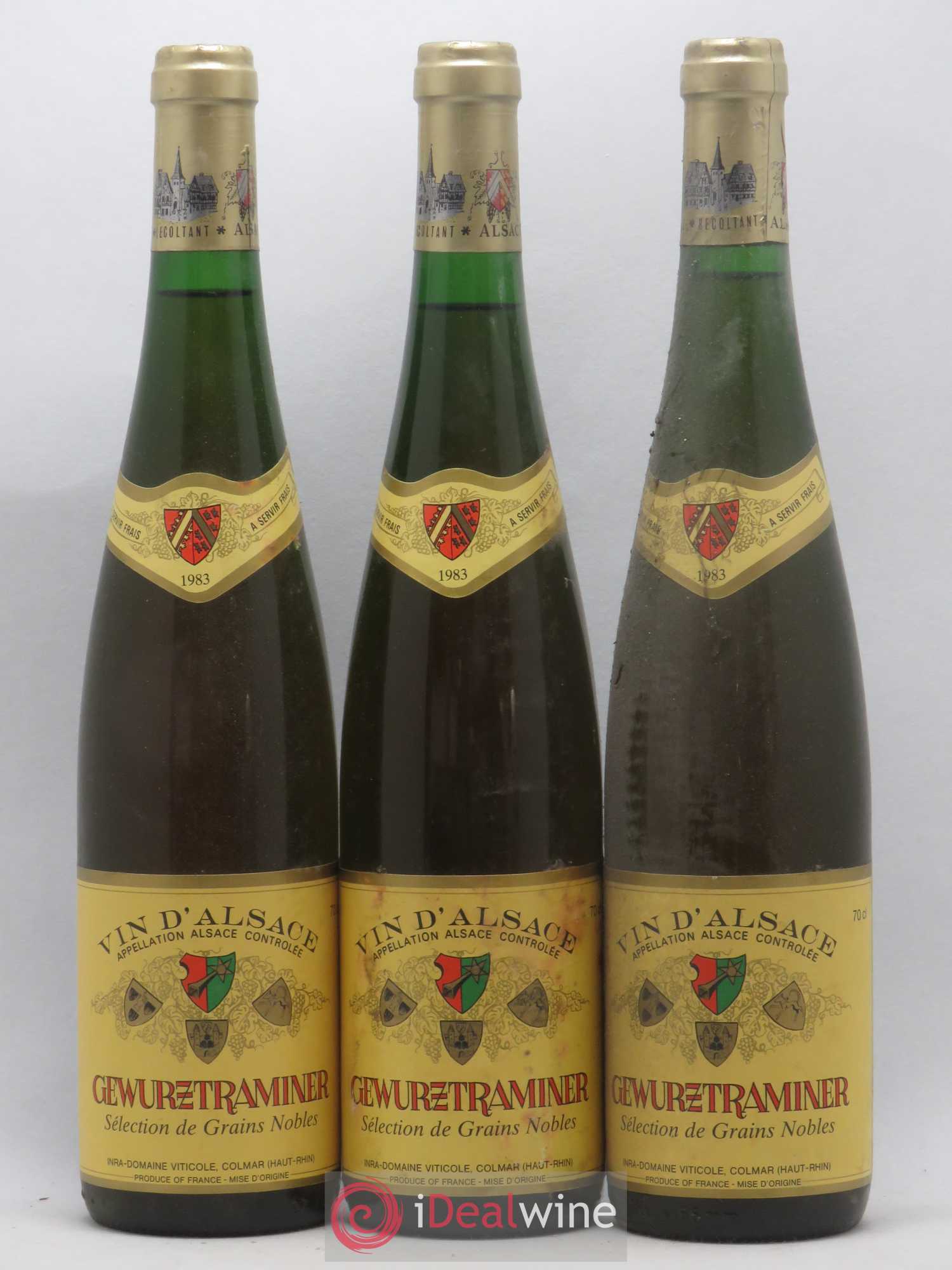 Gewurztraminer Sélection de Grains Nobles Domaine viticole Colmar 1983 - Lotto di 3 bottiglie - 0