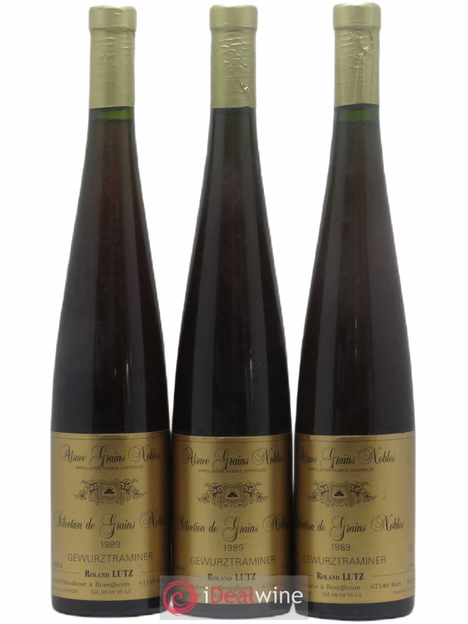 Gewurztraminer Sélection de Grains Nobles Roland Lutz 1989 - Lot de 3 bouteilles - 0
