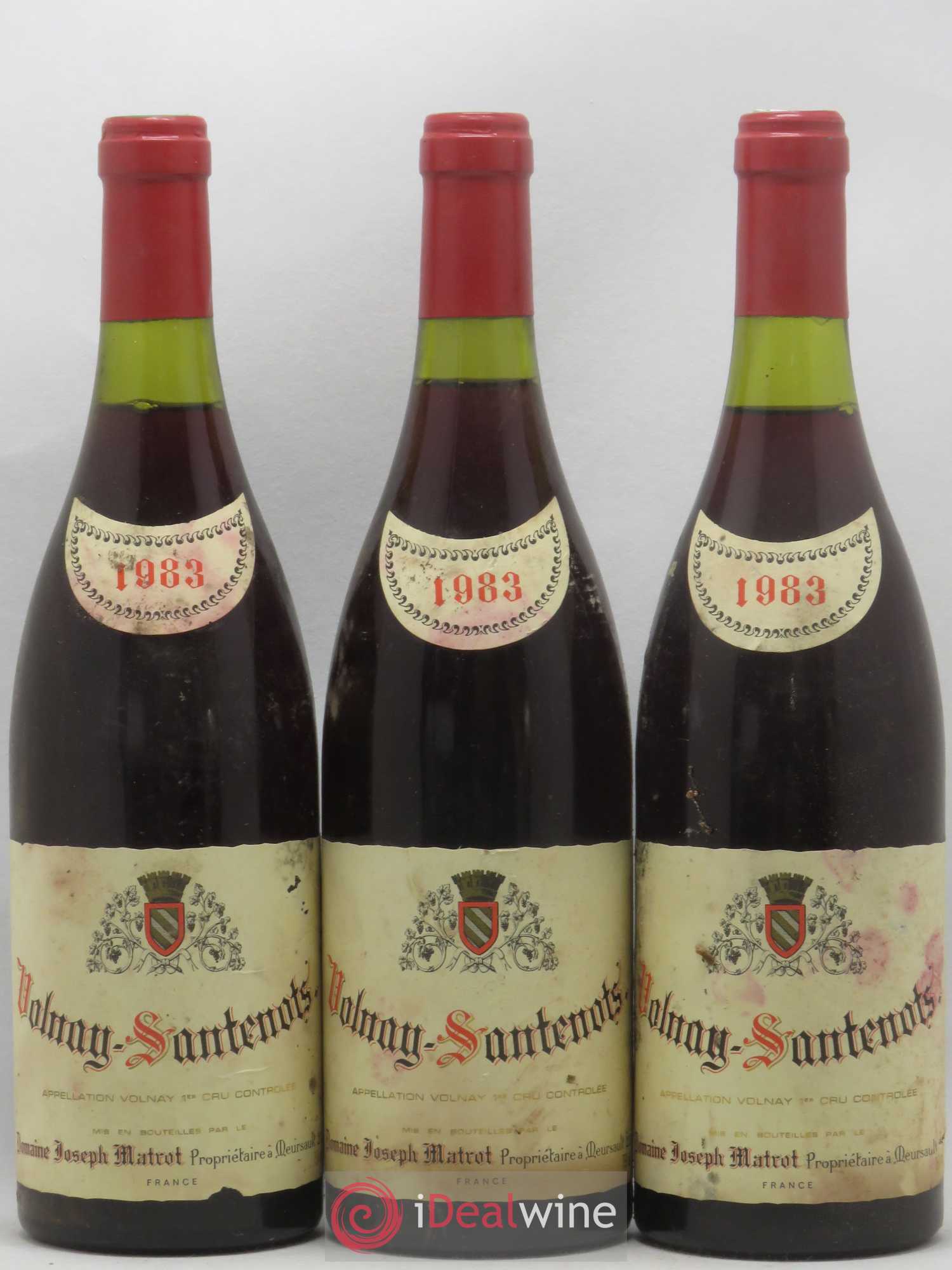 Volnay 1er Cru Santenots Matrot (Domaine) 1983 - Lot de 3 bouteilles - 0