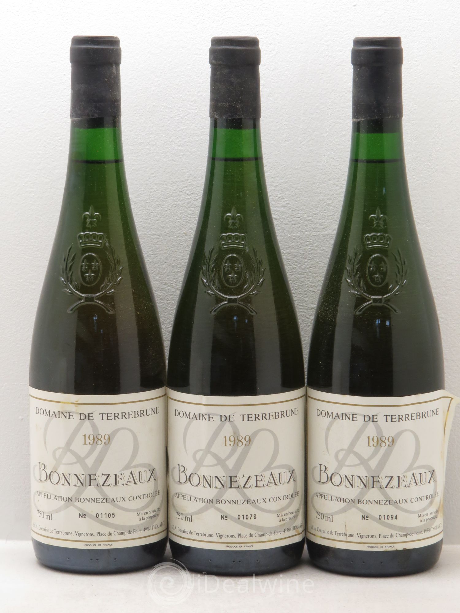 Bonnezeaux Domaine de Terrebrune 1989 - Lotto di 3 bottiglie - 0