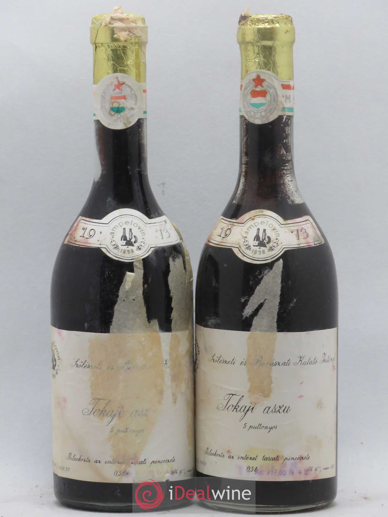 Tokaji Aszu 5 Puttonyos Kutato Intezet 50 Cl 1973 - Lotto di 2 bottiglie - 0