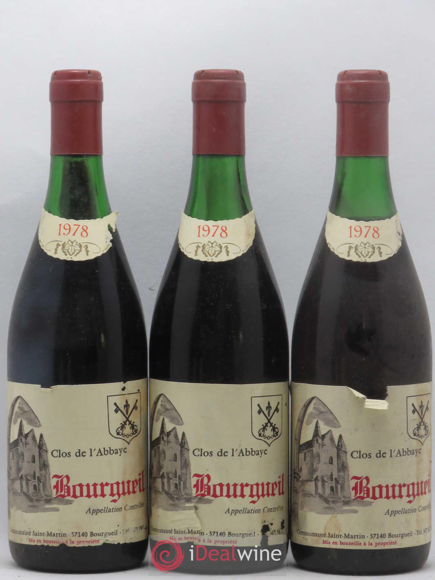 Bourgueil Clos de L'Abbaye 1978 - Posten von 6 Flaschen - 1