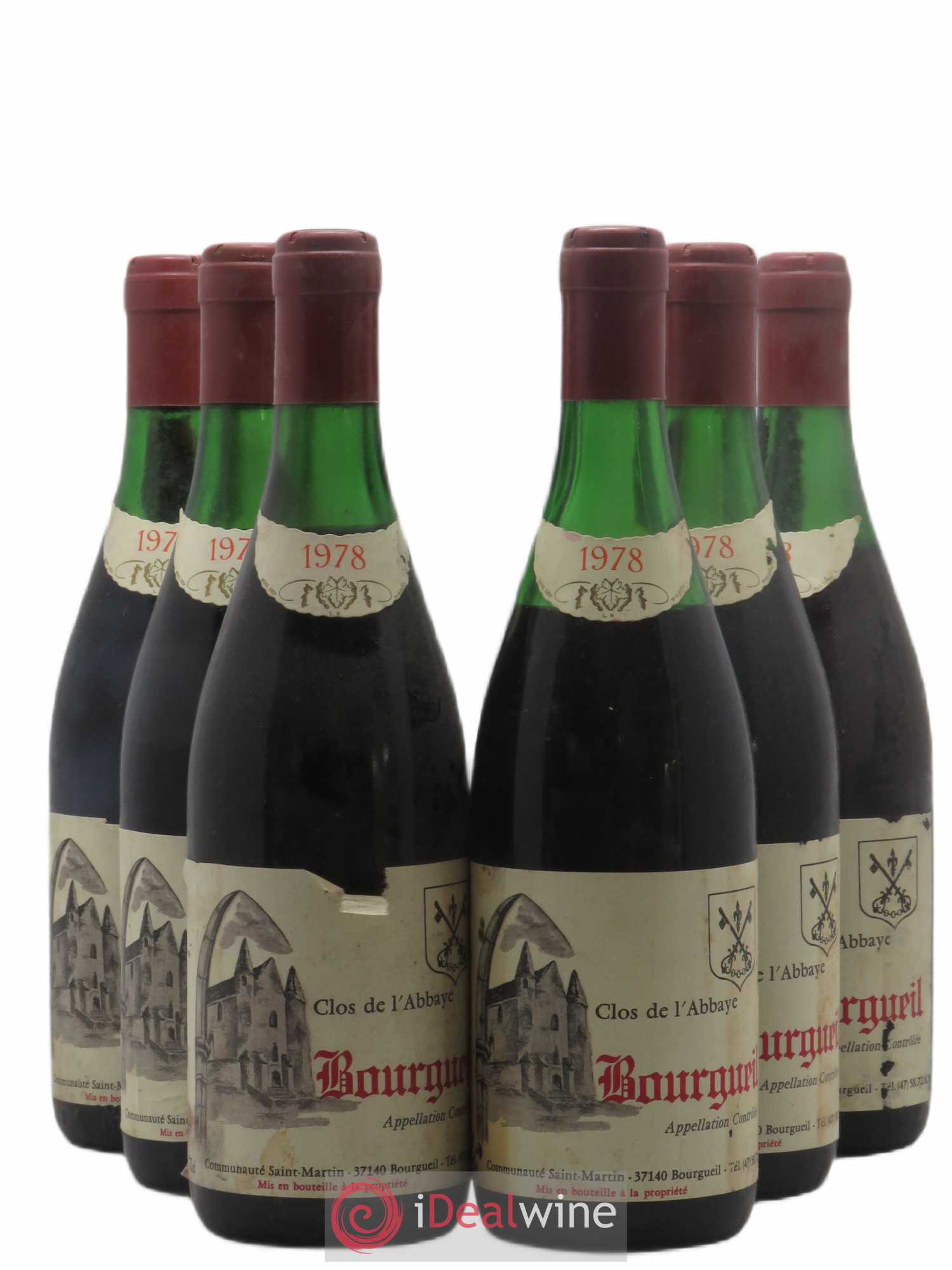Bourgueil Clos de L'Abbaye 1978 - Posten von 6 Flaschen - 0